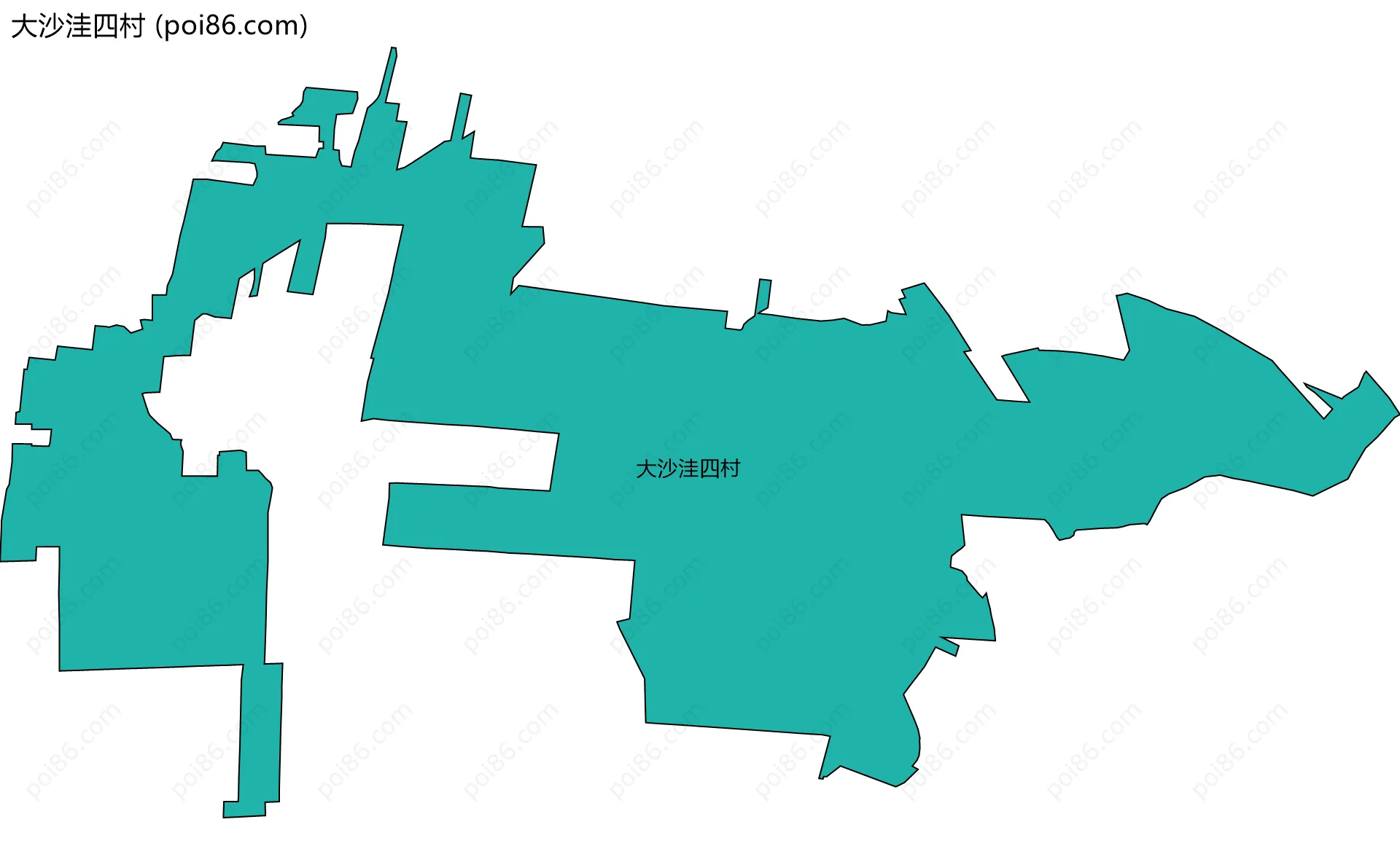 大沙洼四村边界地图