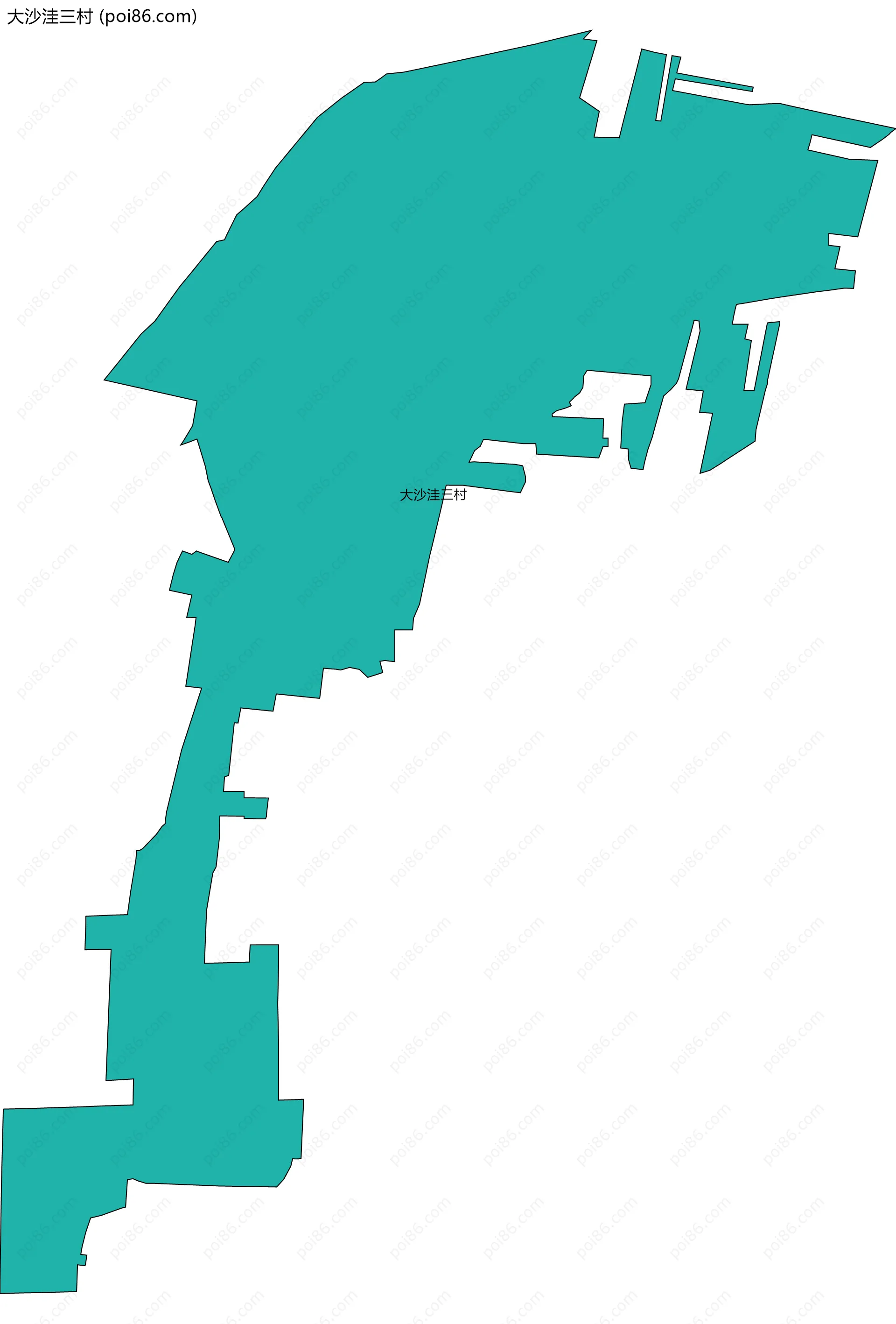 大沙洼三村边界地图