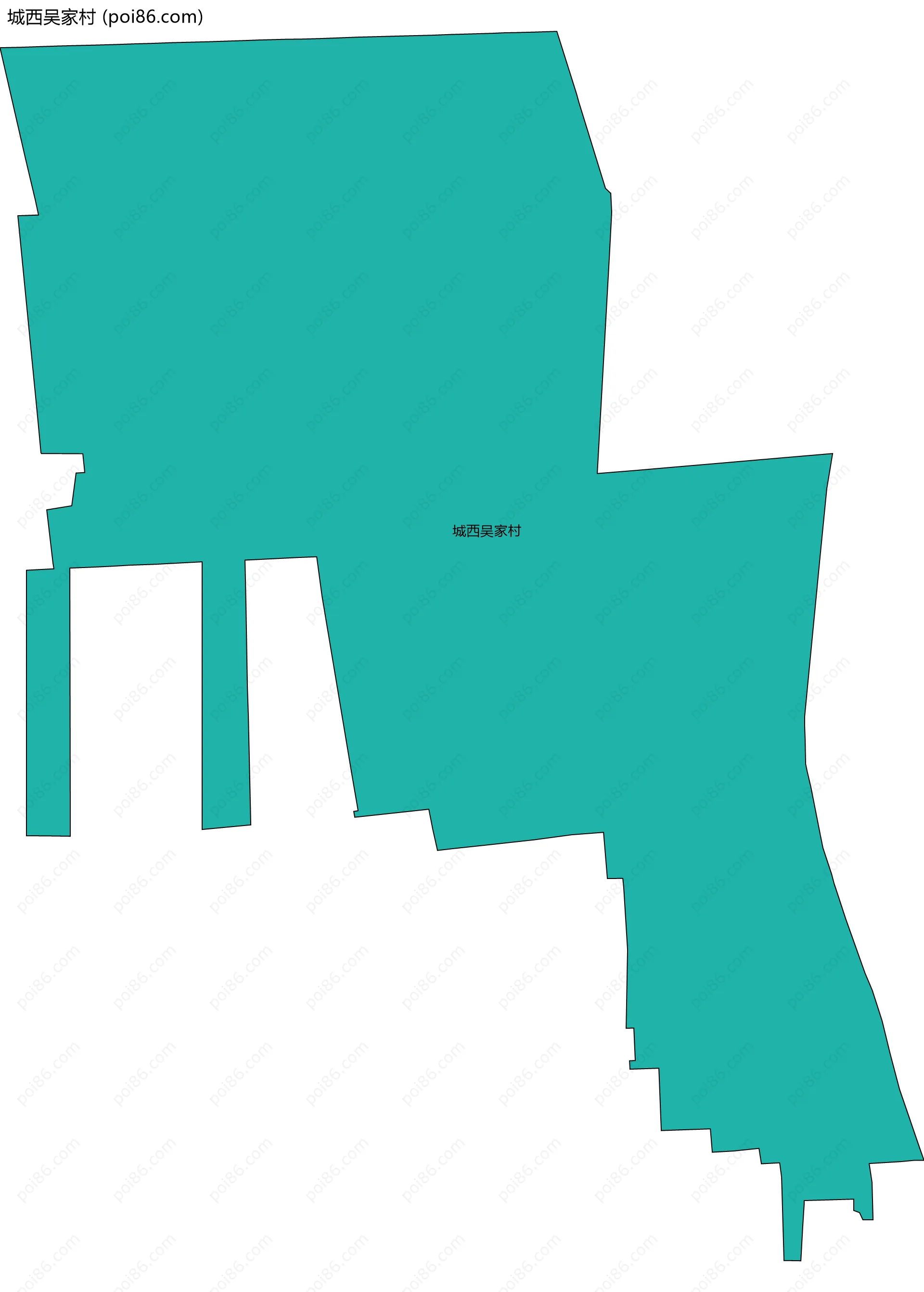 城西吴家村边界地图