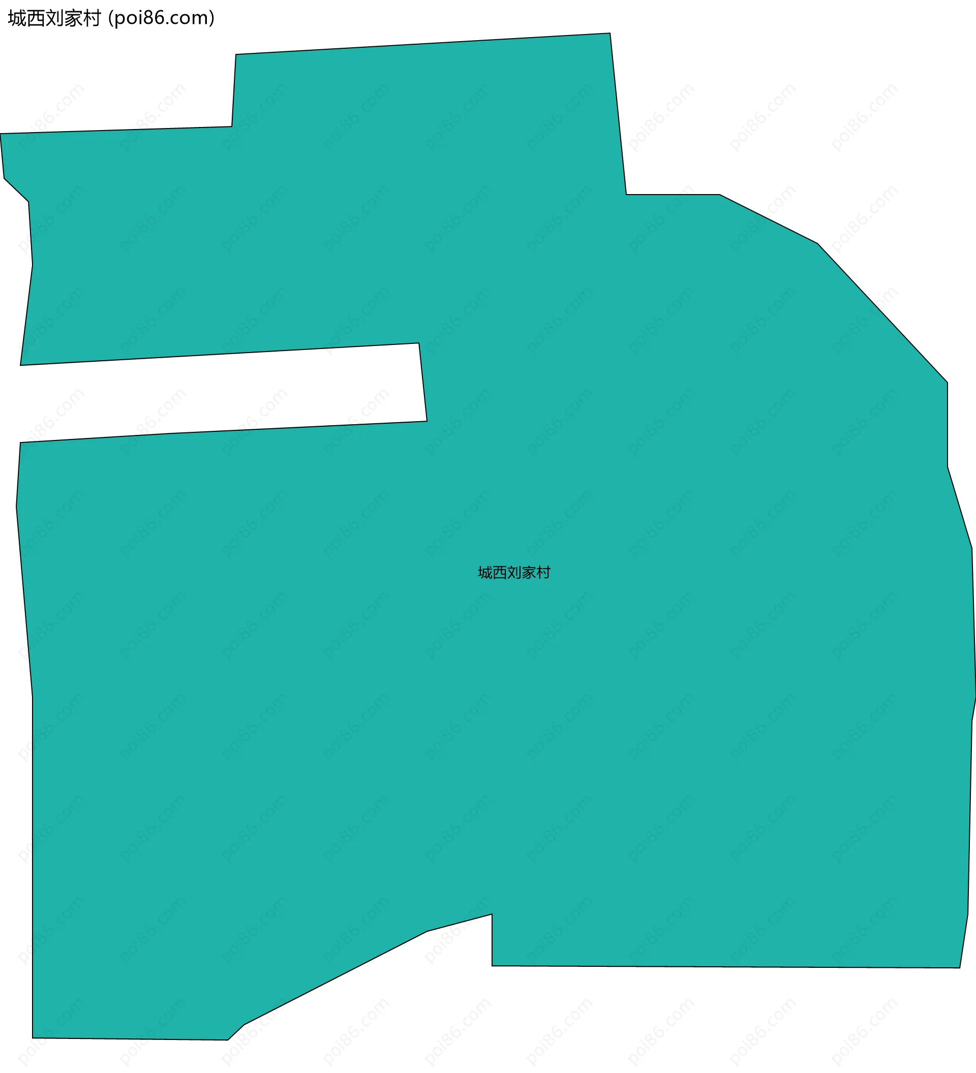 城西刘家村边界地图