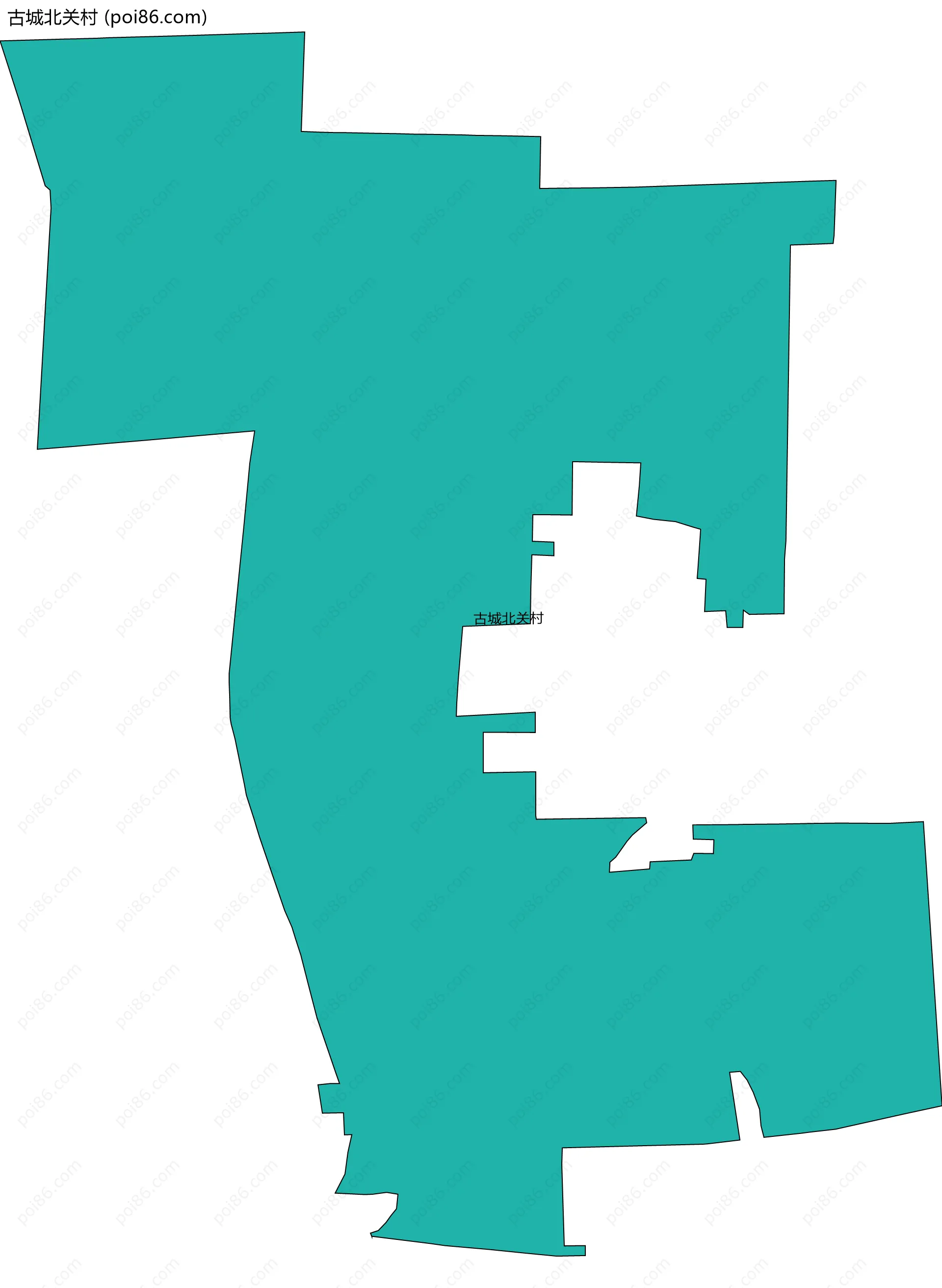 古城北关村边界地图