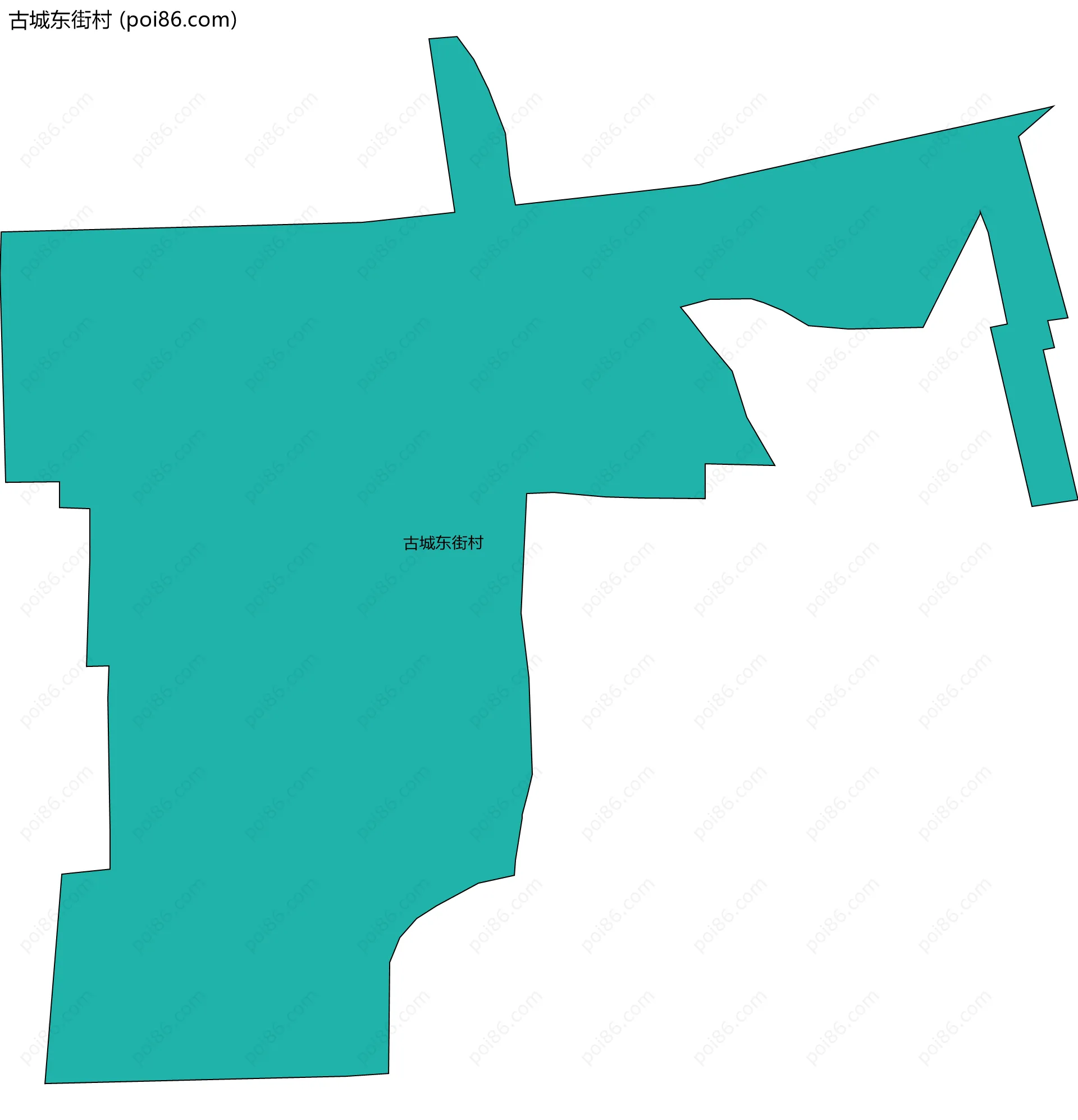 古城东街村边界地图