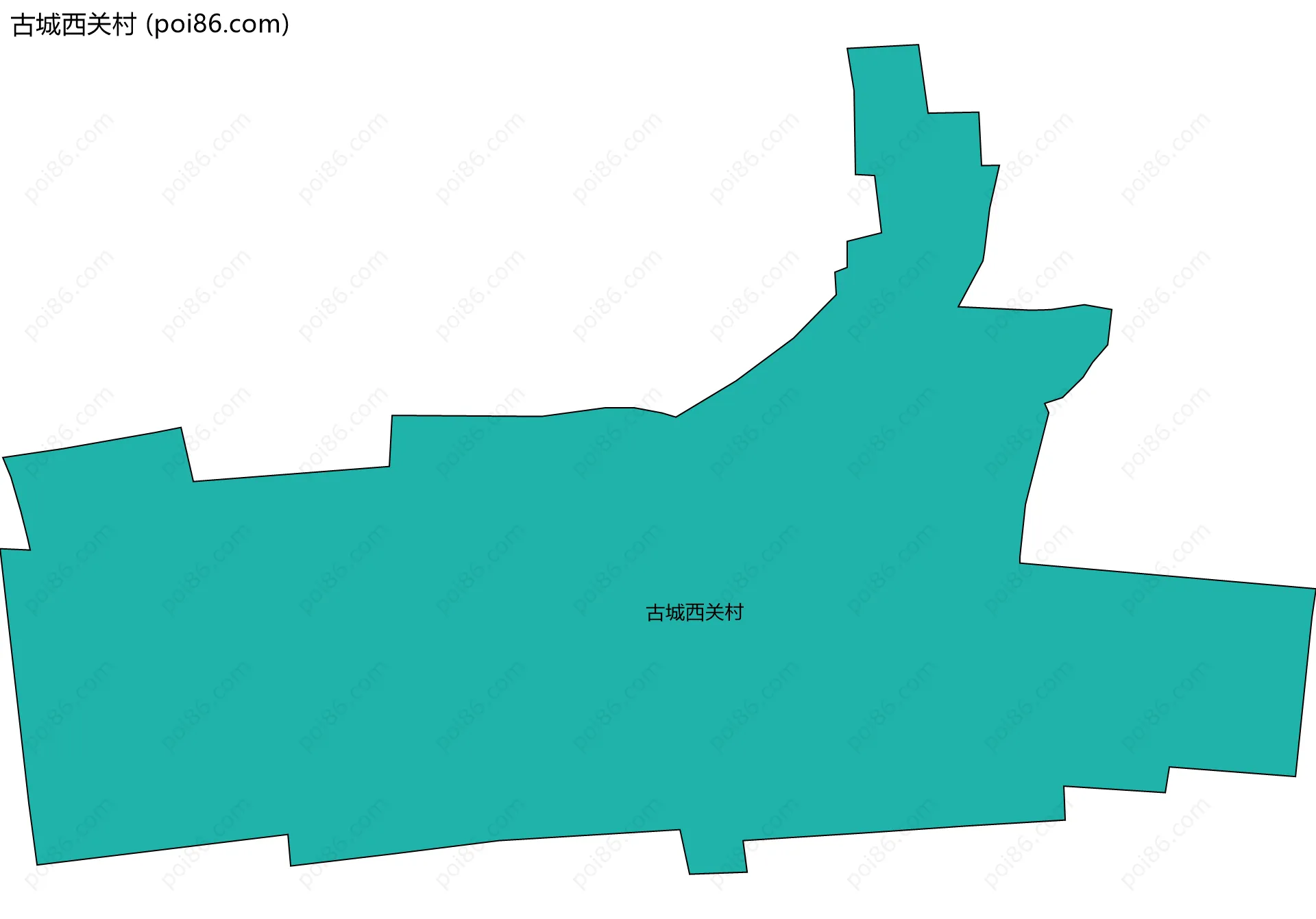 古城西关村边界地图