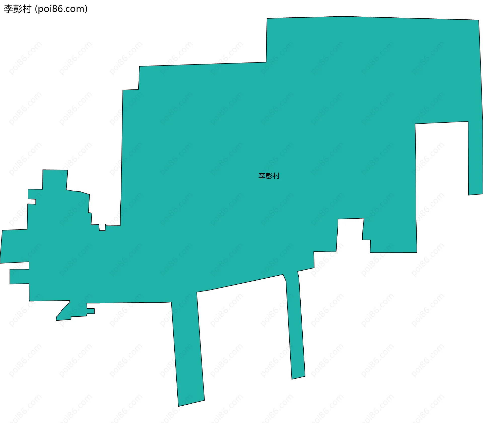 李彭村边界地图