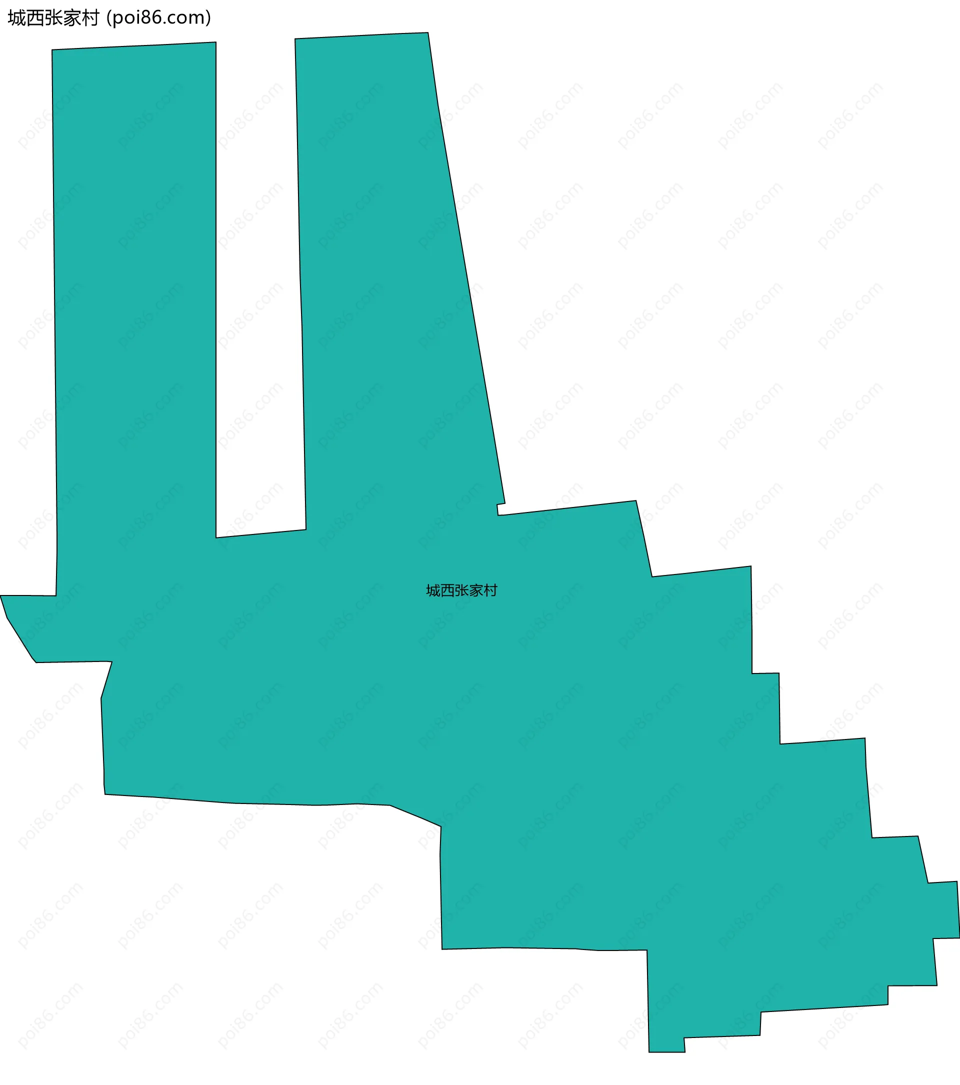 城西张家村边界地图