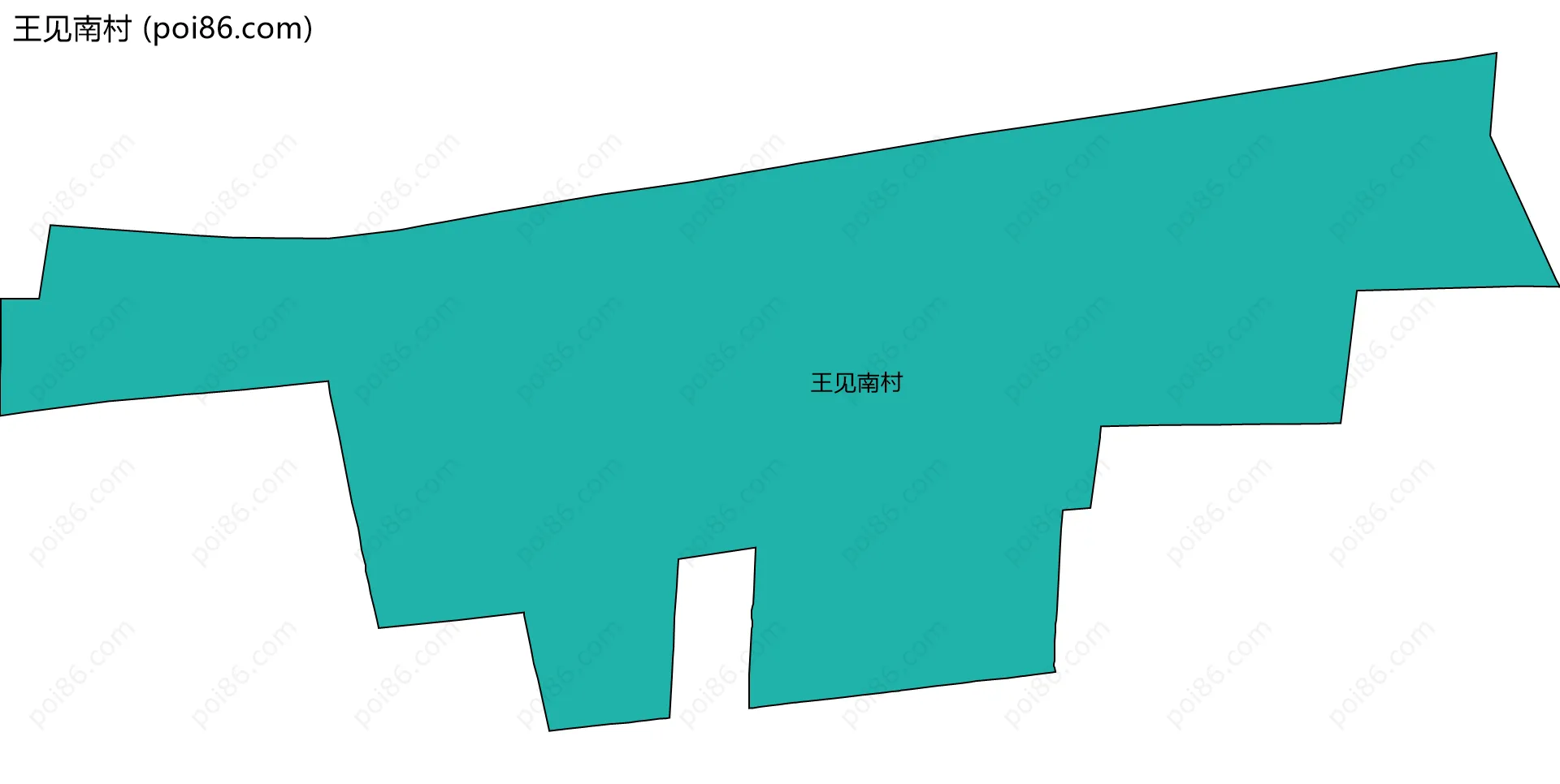 王见南村边界地图