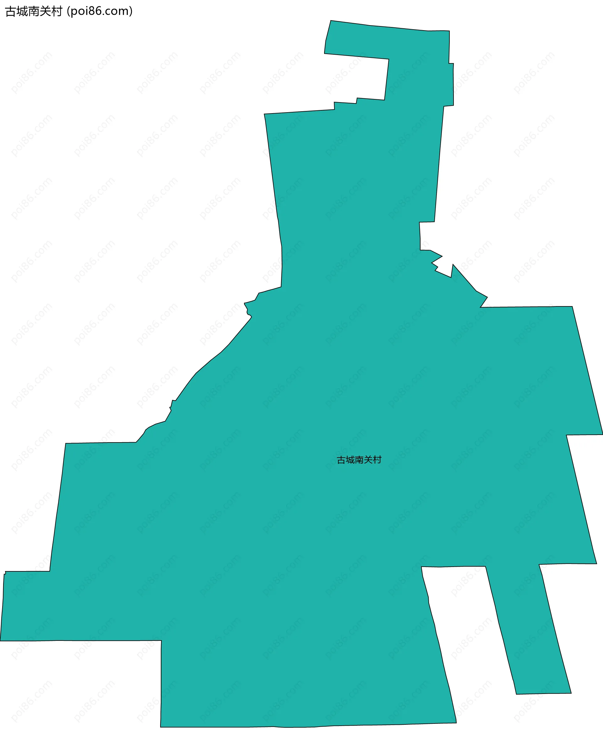 古城南关村边界地图