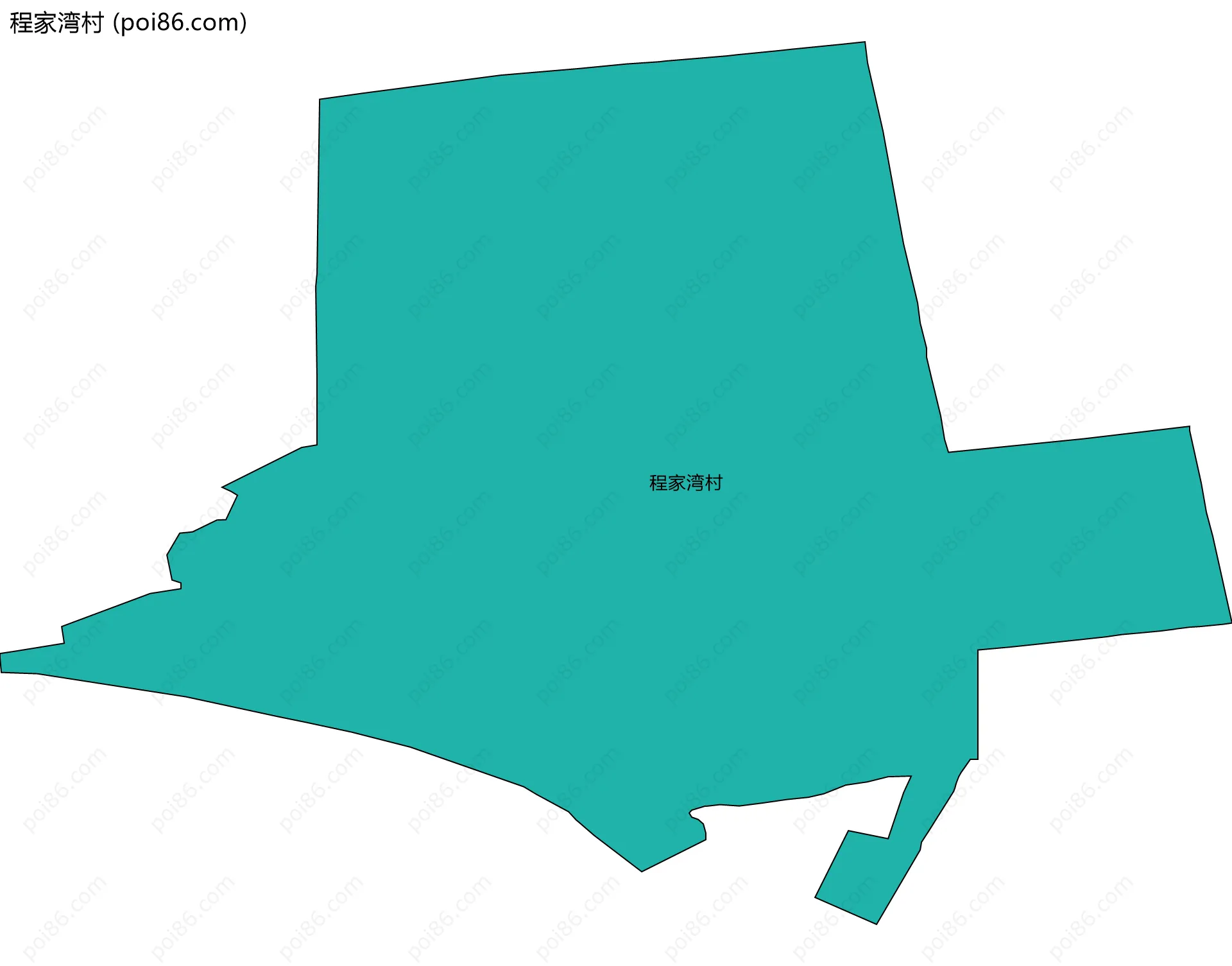 程家湾村边界地图