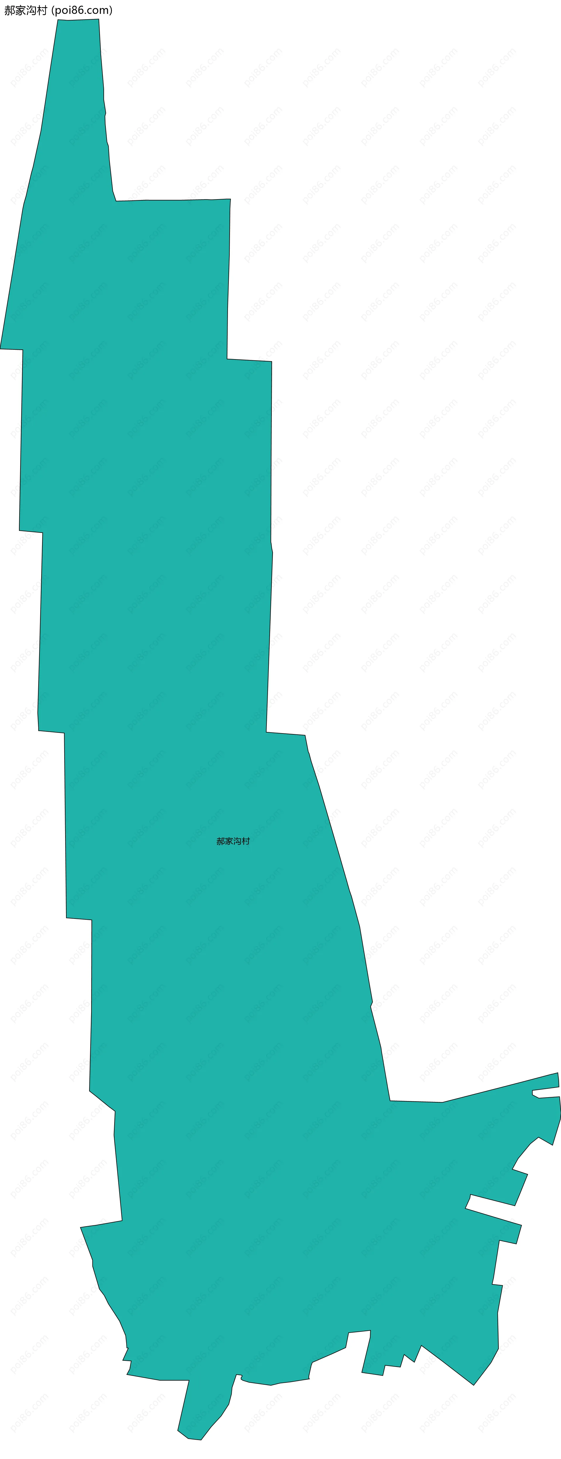 郝家沟村边界地图