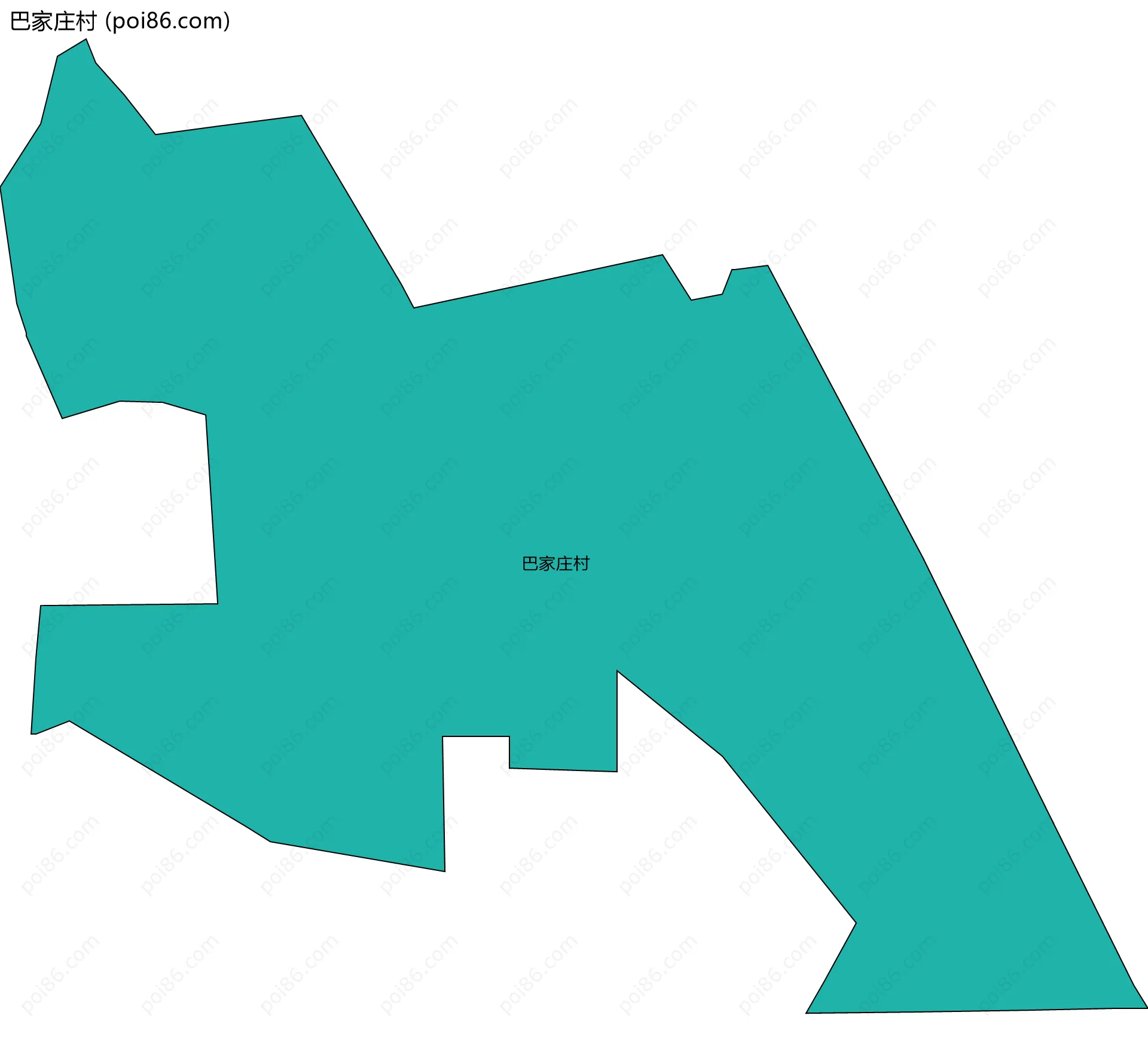 巴家庄村边界地图