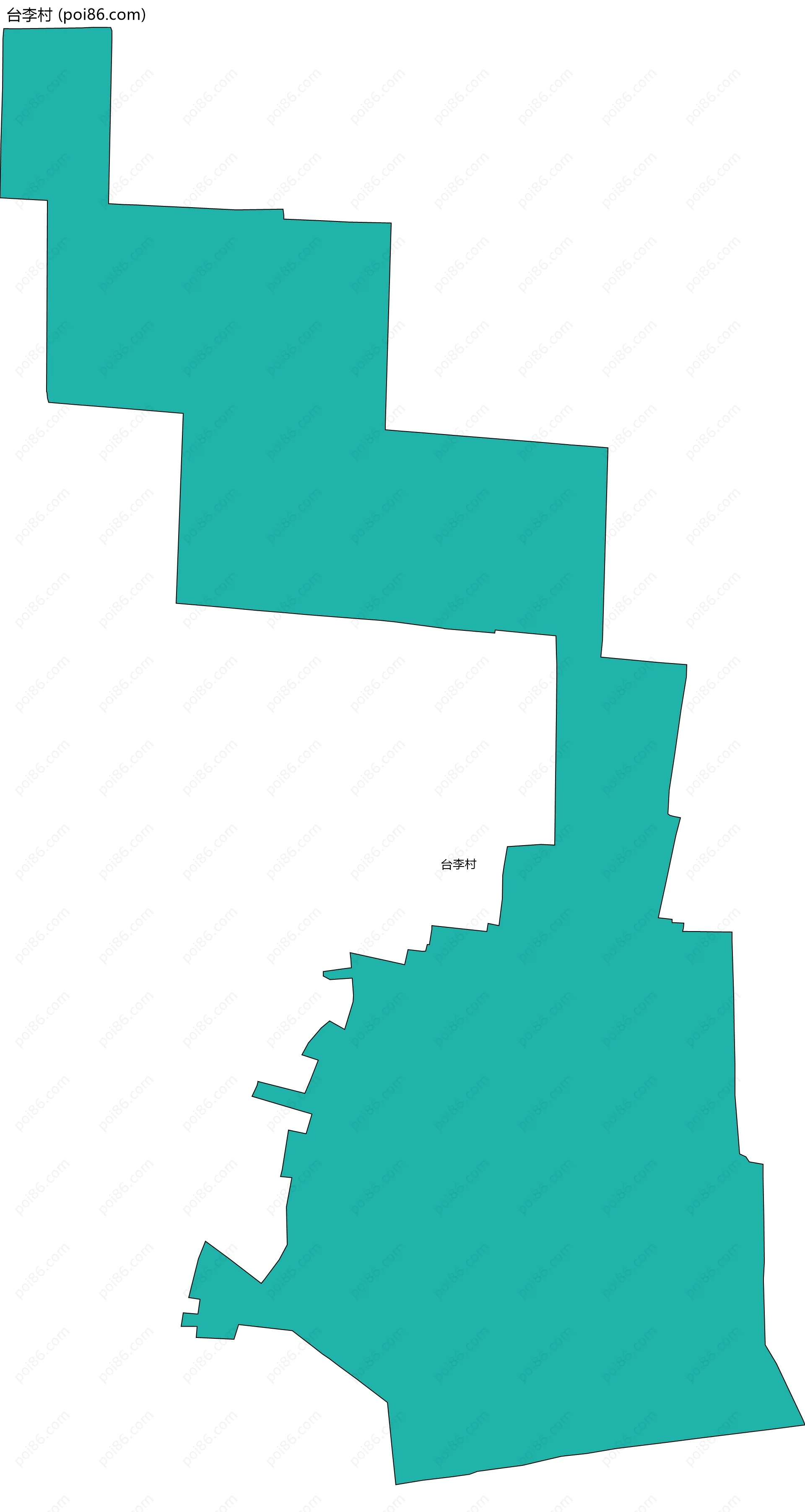 台李村边界地图