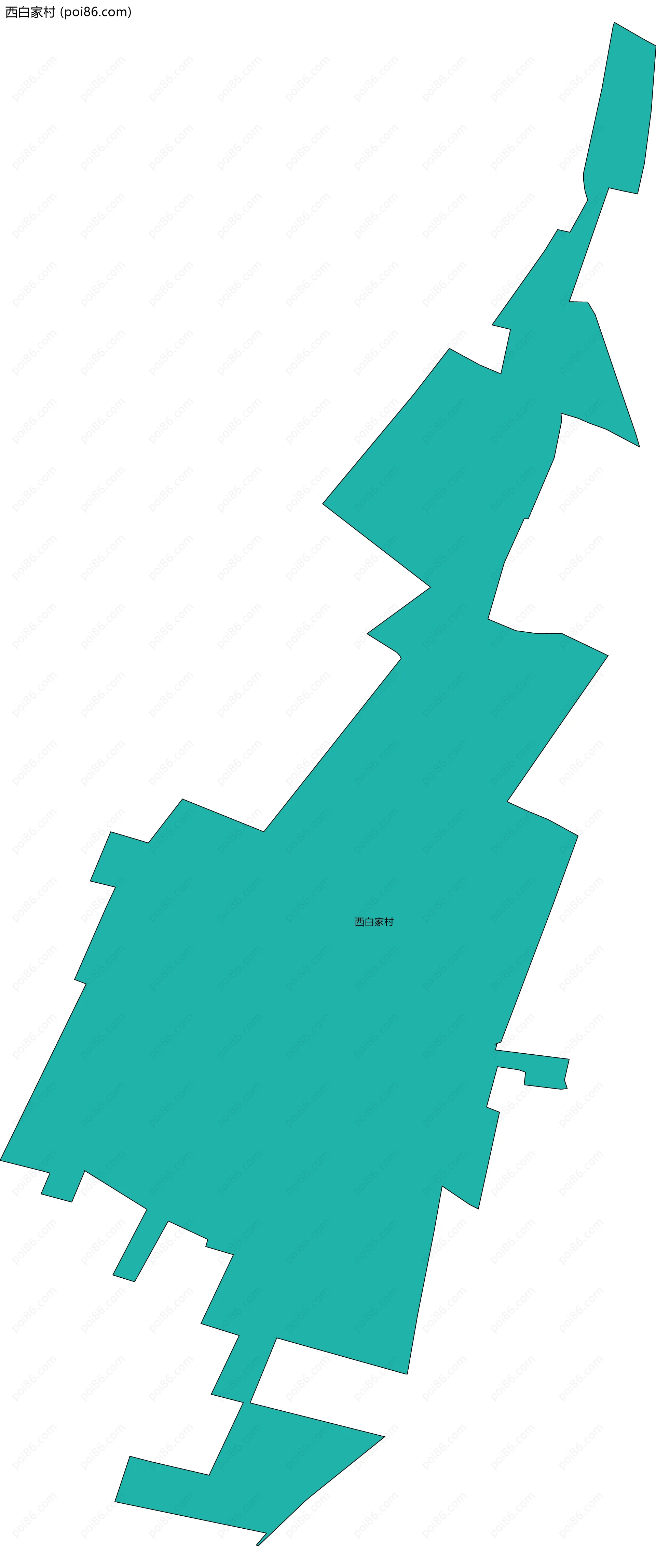 西白家村边界地图