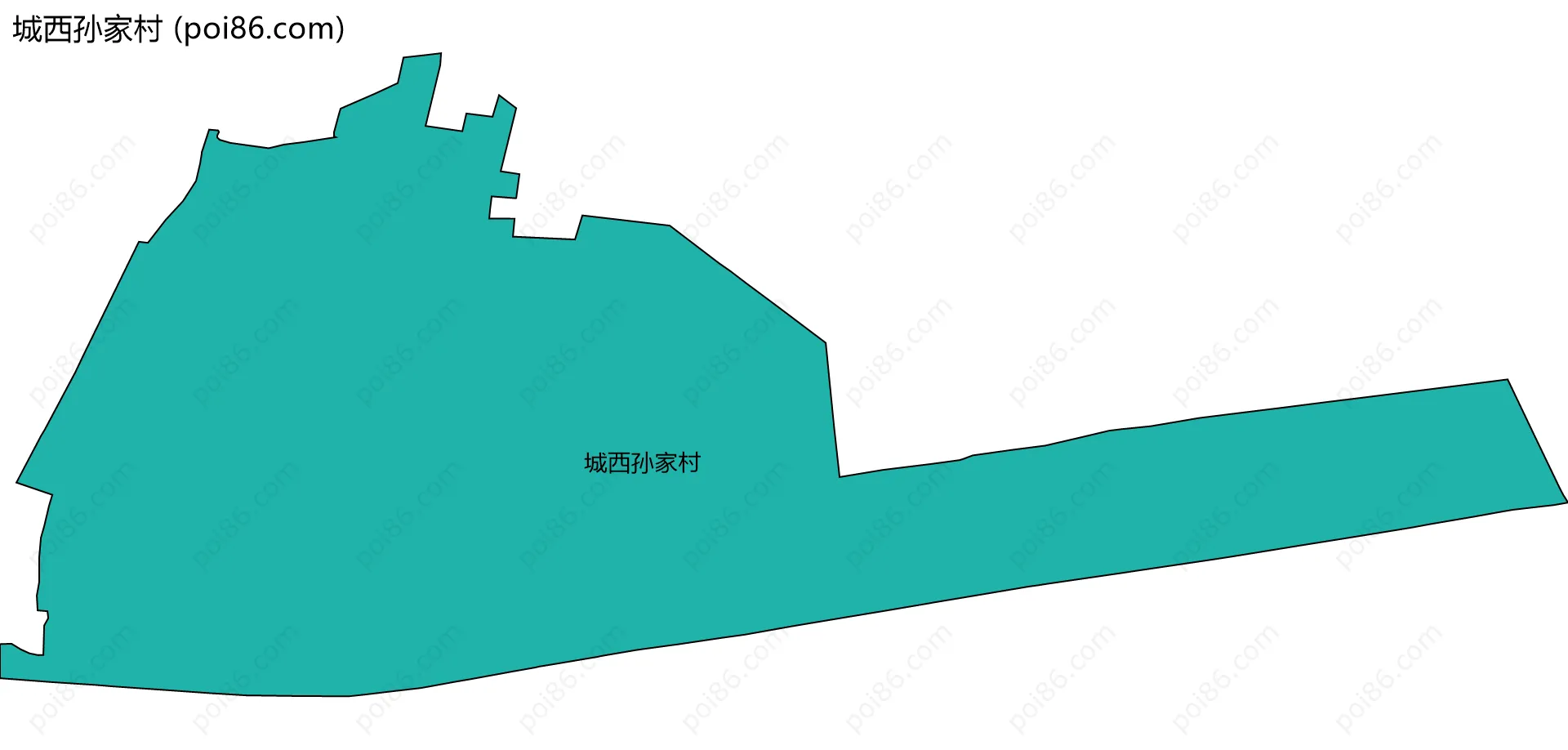 城西孙家村边界地图