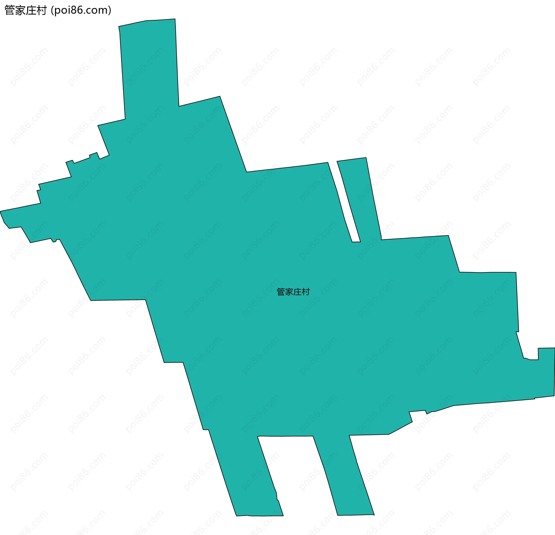 管家庄村边界地图