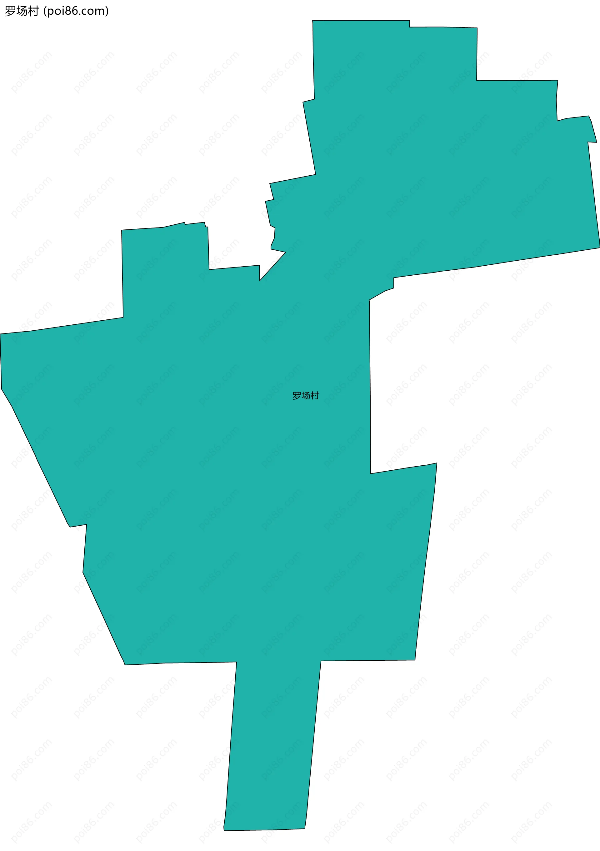 罗场村边界地图