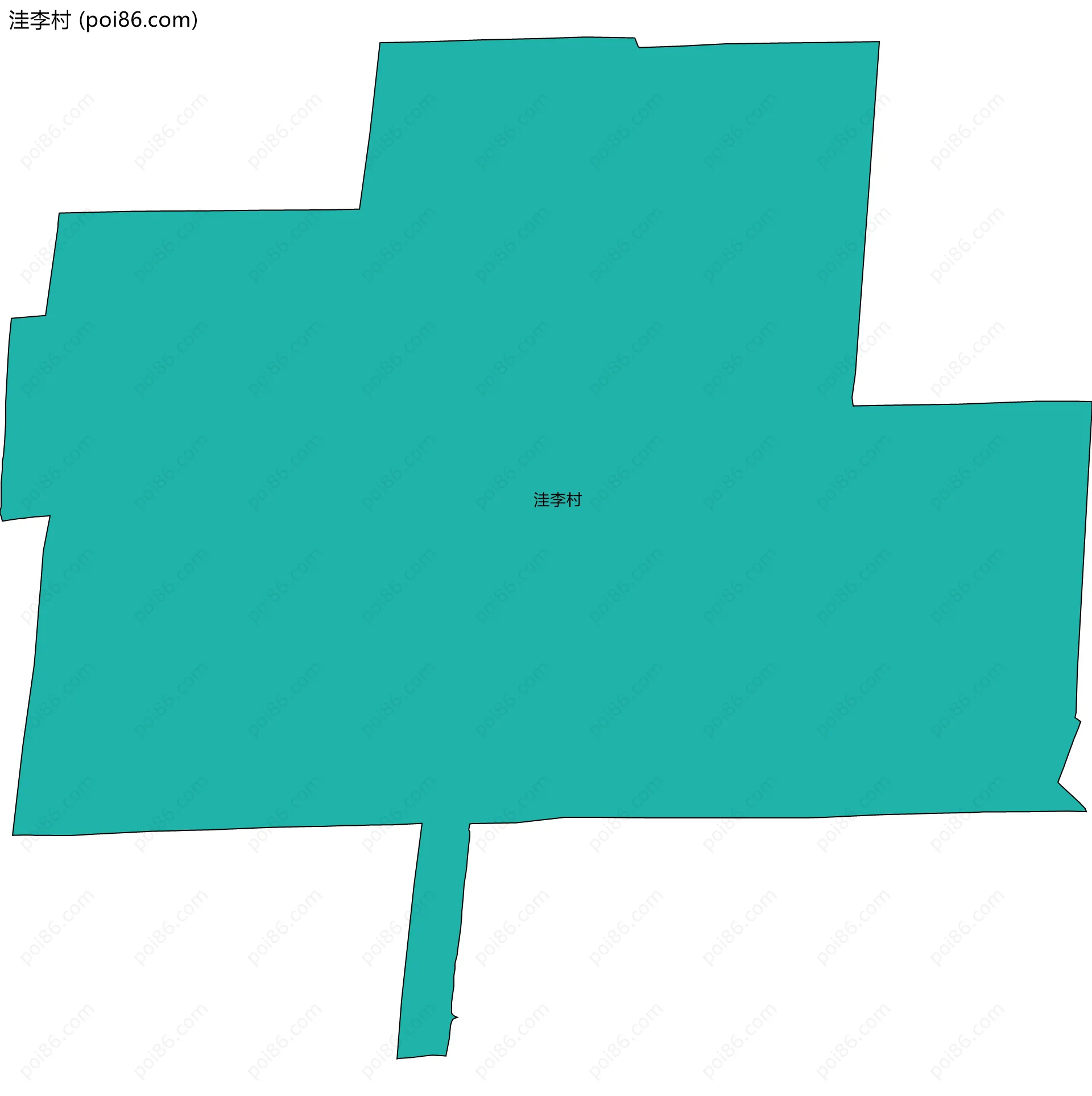 洼李村边界地图