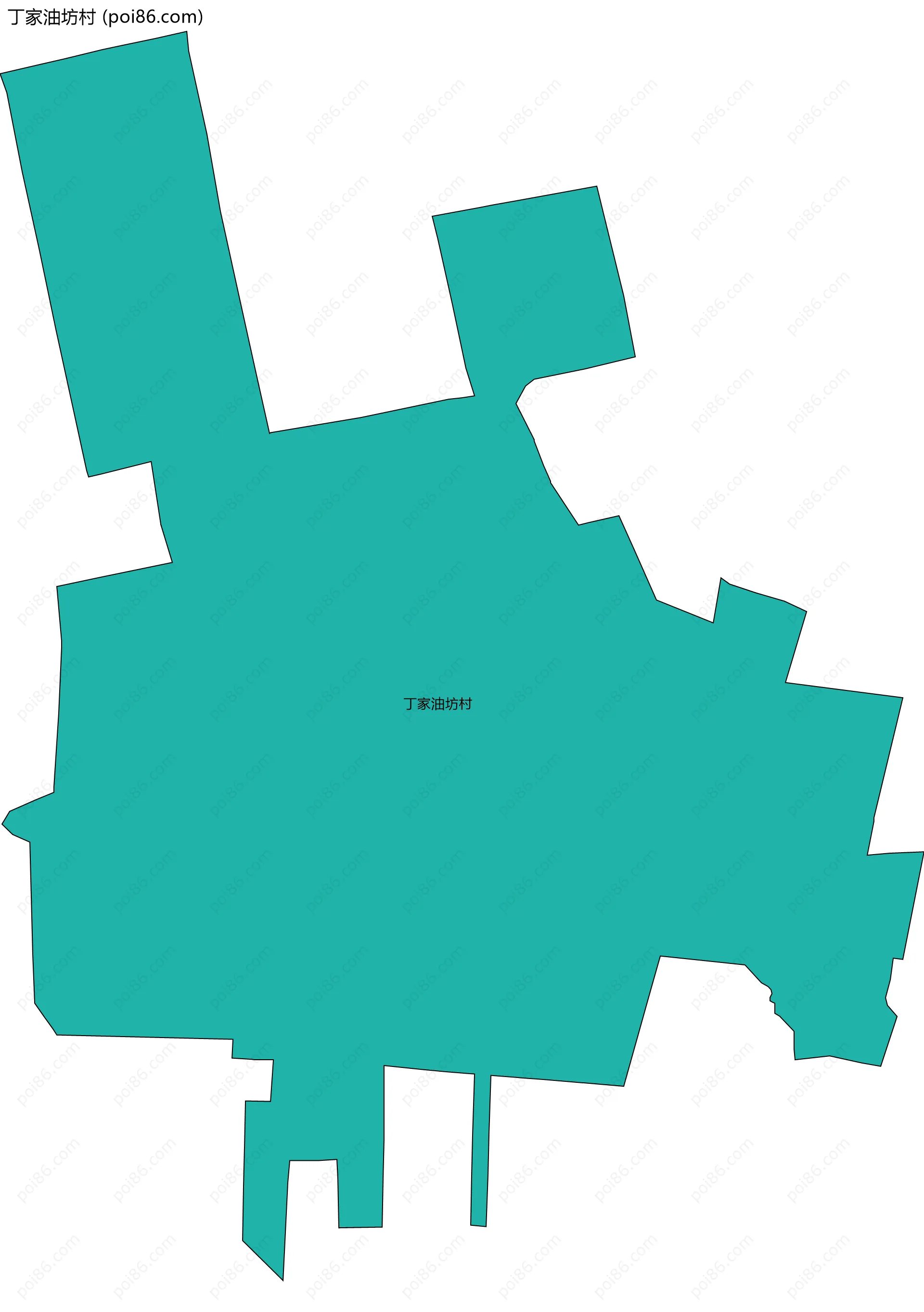 丁家油坊村边界地图