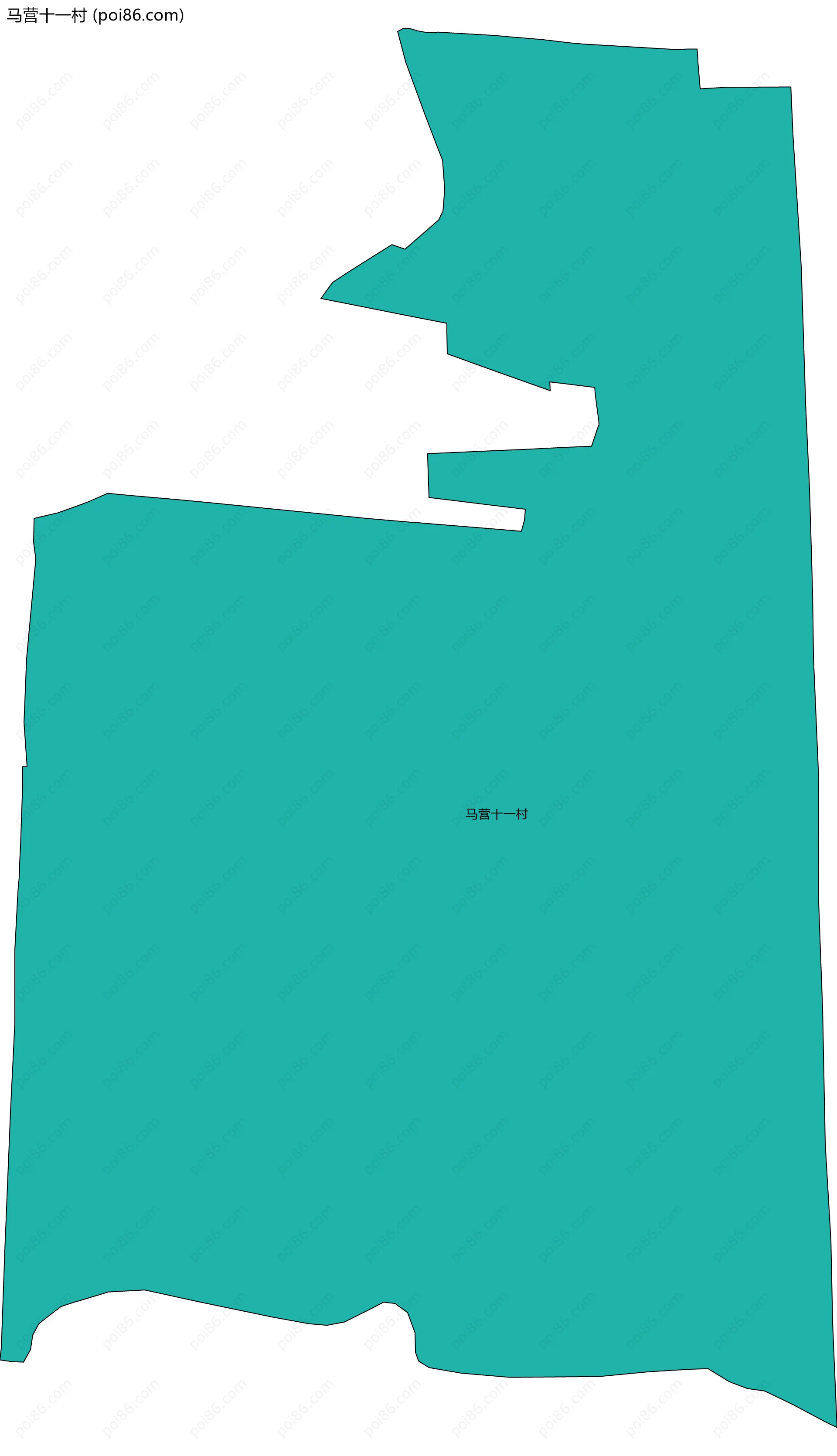 马营十一村边界地图