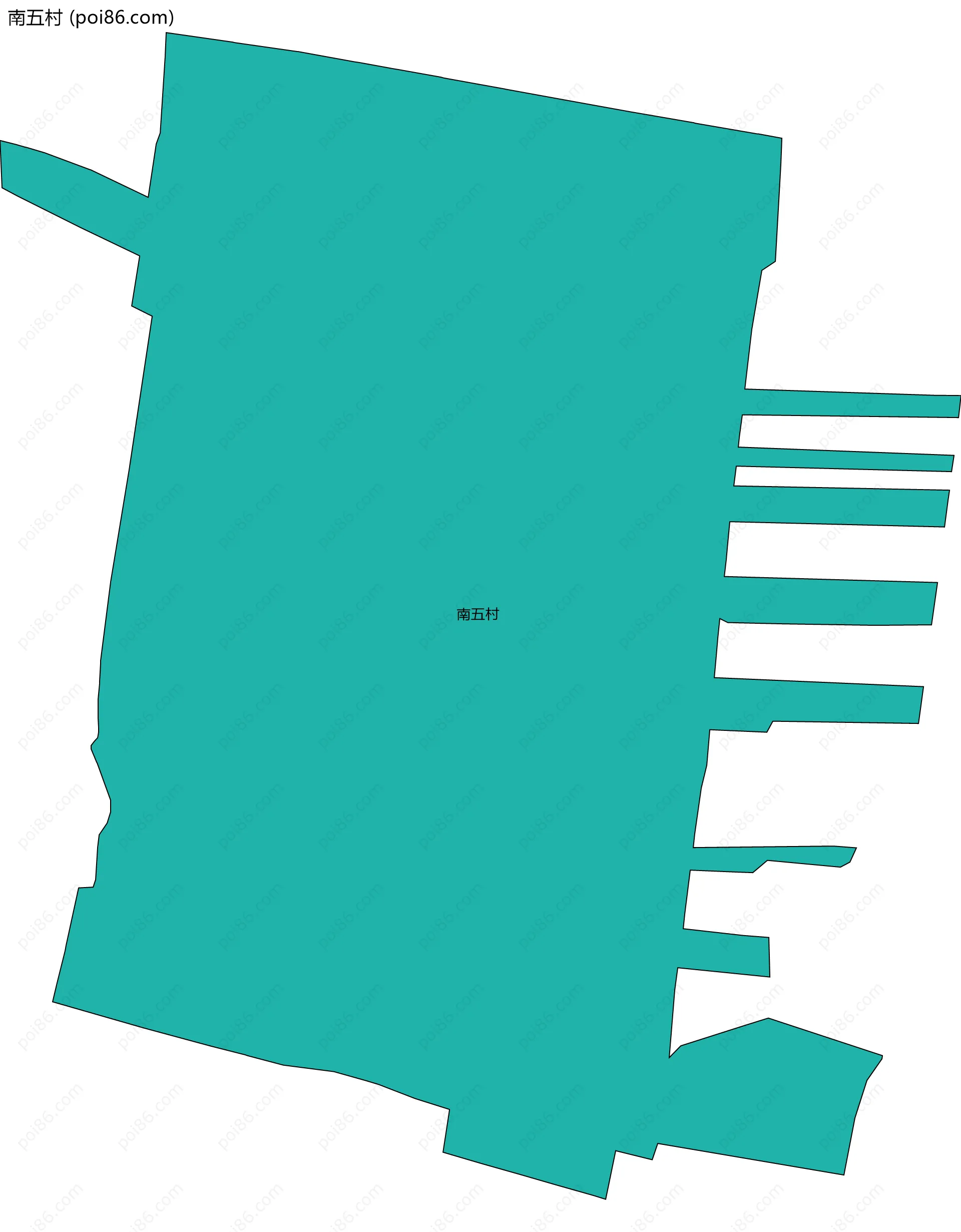 南五村边界地图