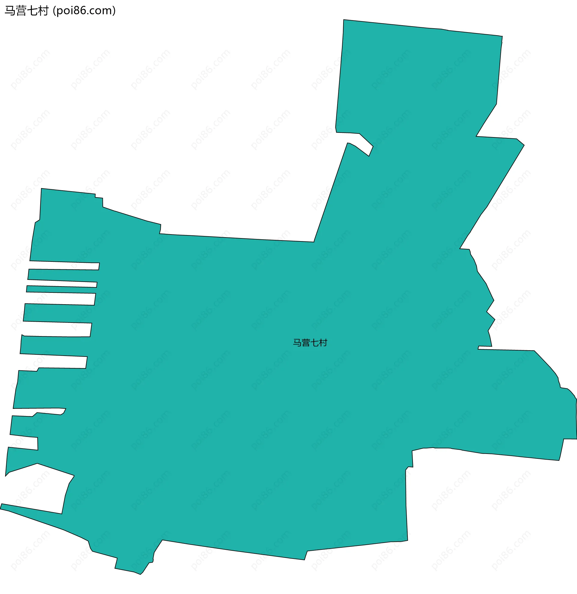 马营七村边界地图