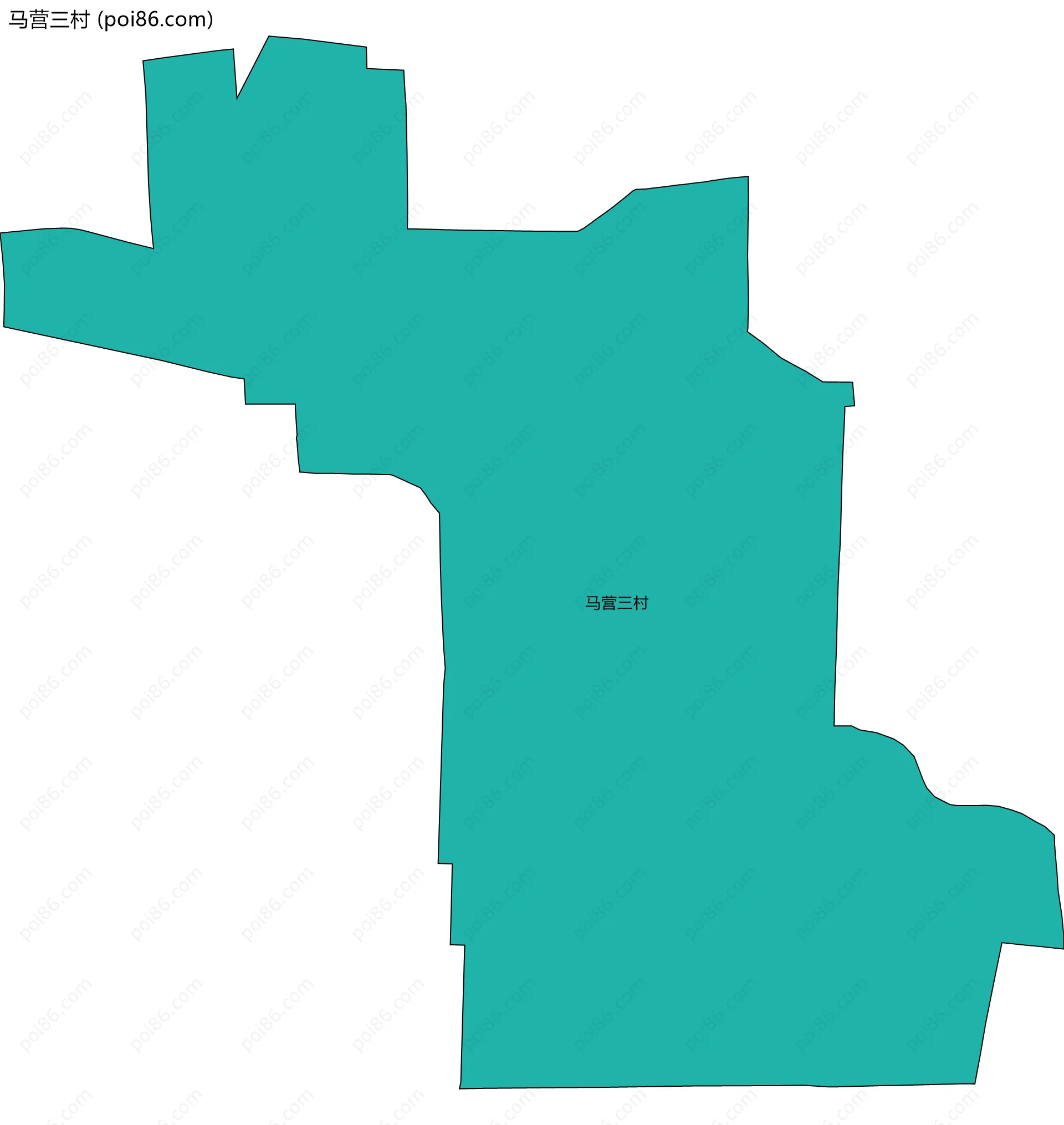 马营三村边界地图