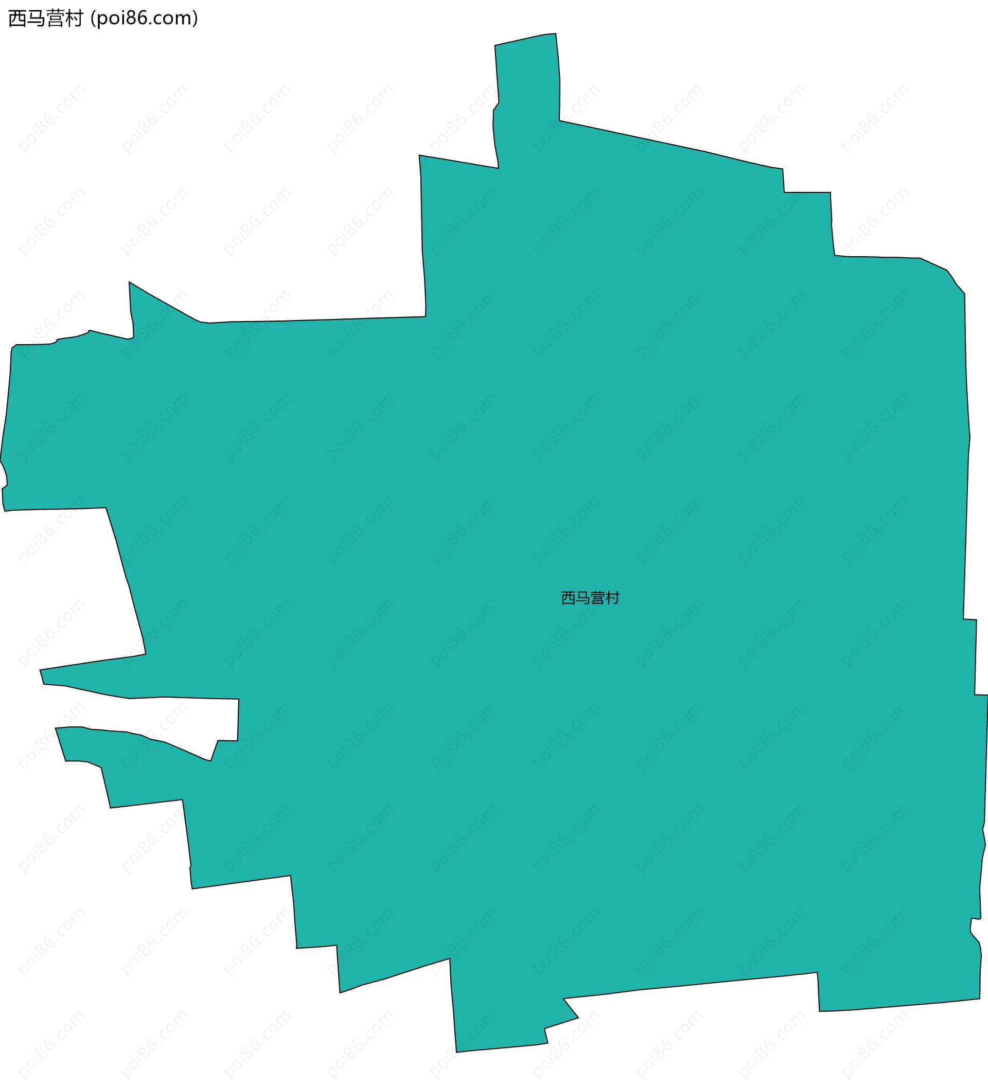 西马营村边界地图