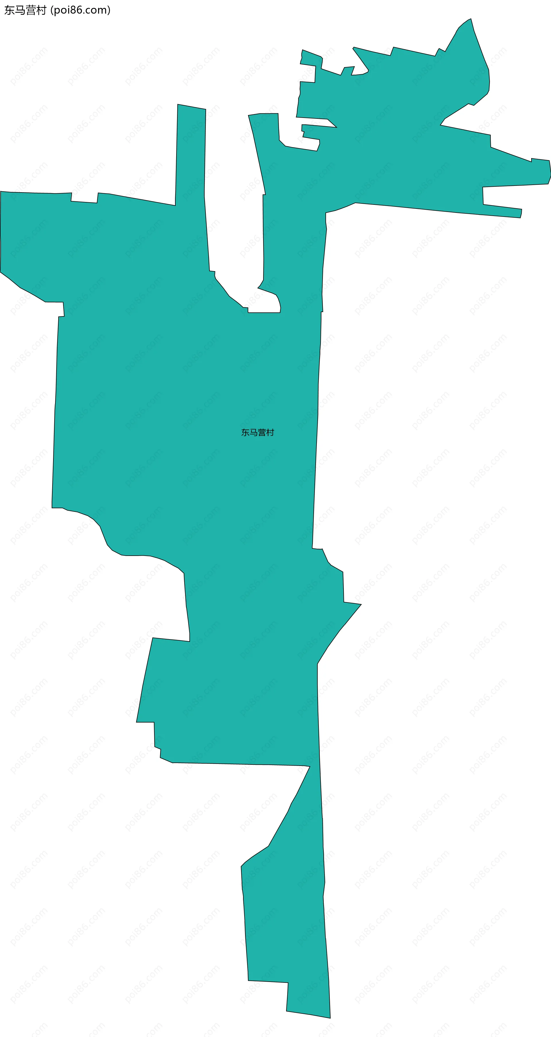 东马营村边界地图