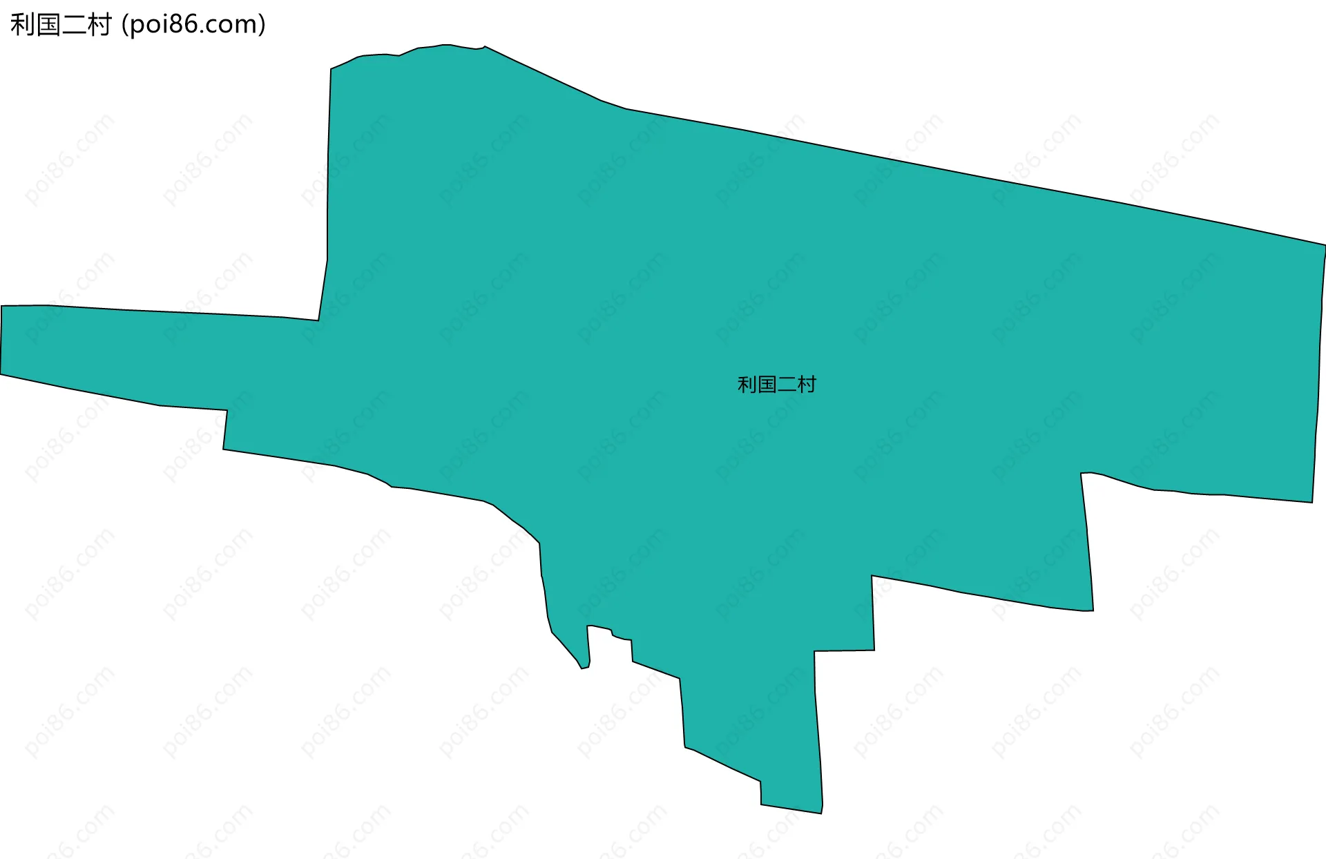 利国二村边界地图
