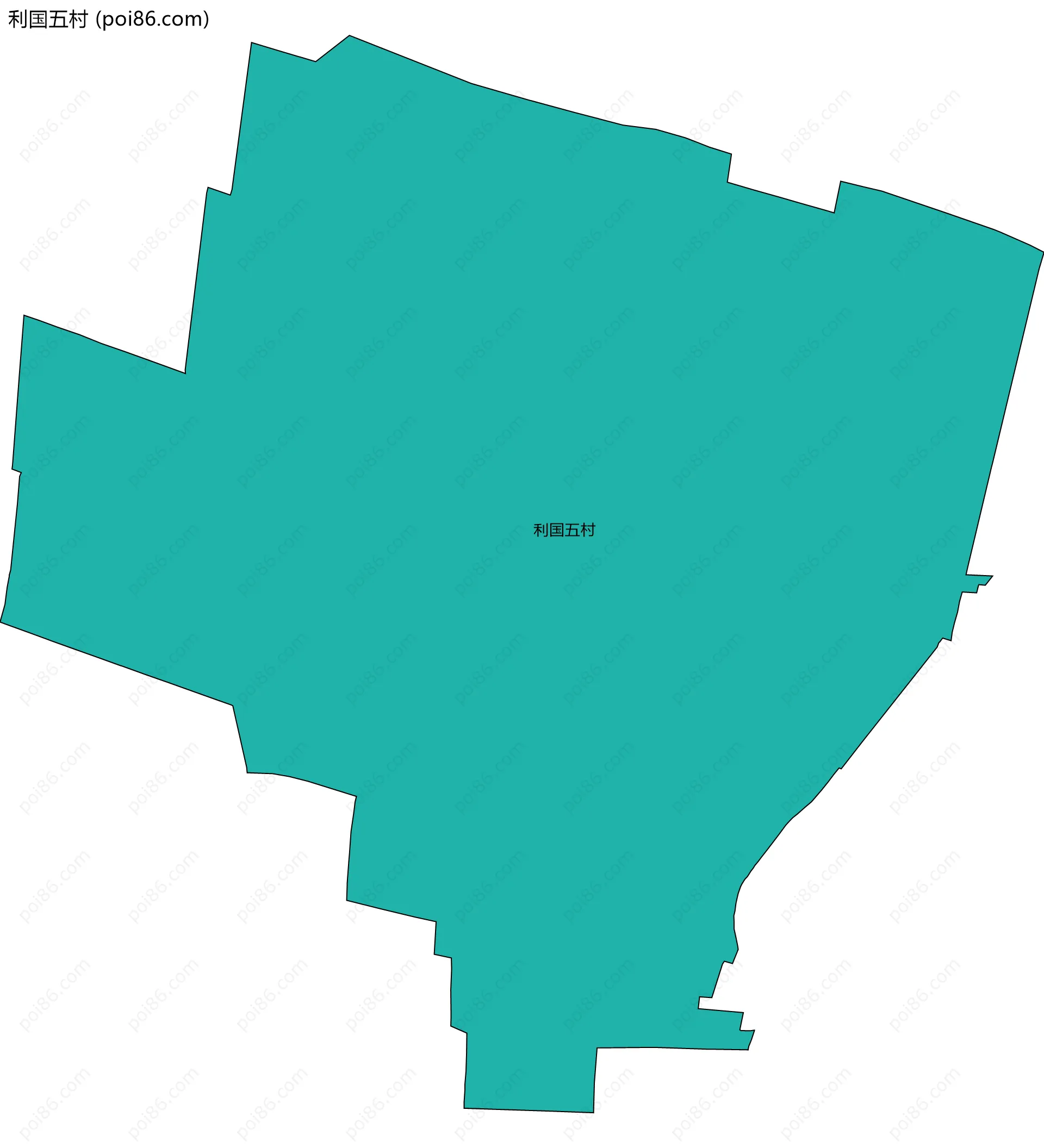 利国五村边界地图