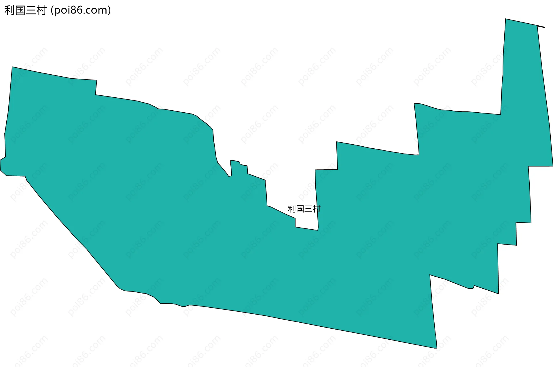 利国三村边界地图