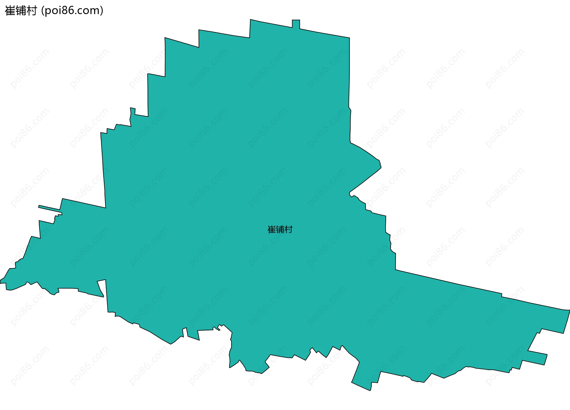 崔铺村边界地图