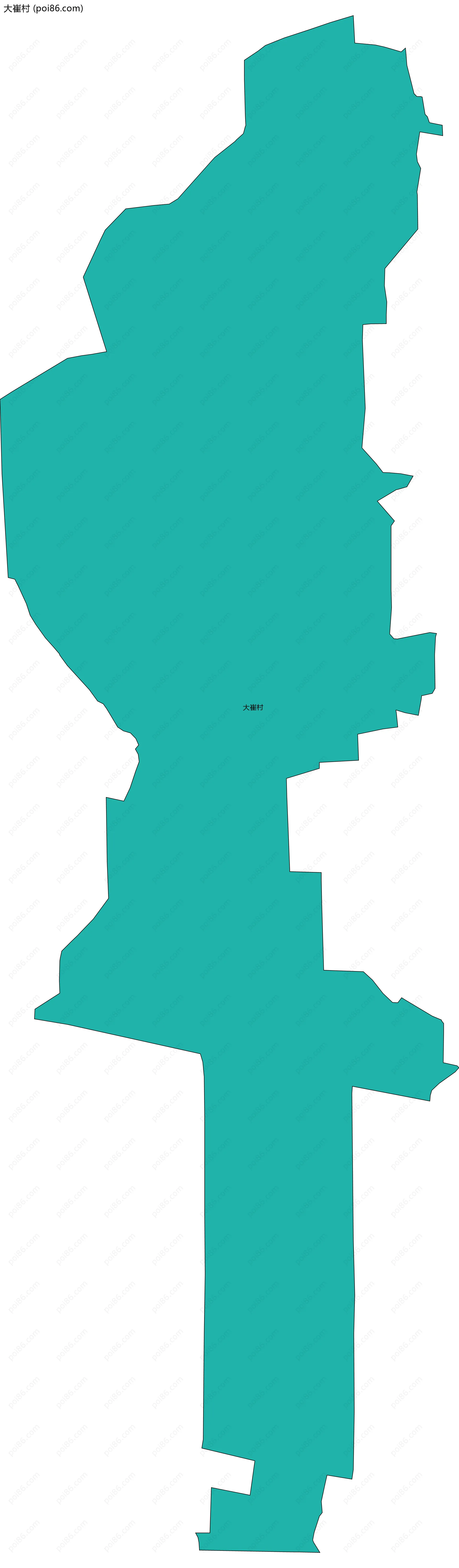 大崔村边界地图