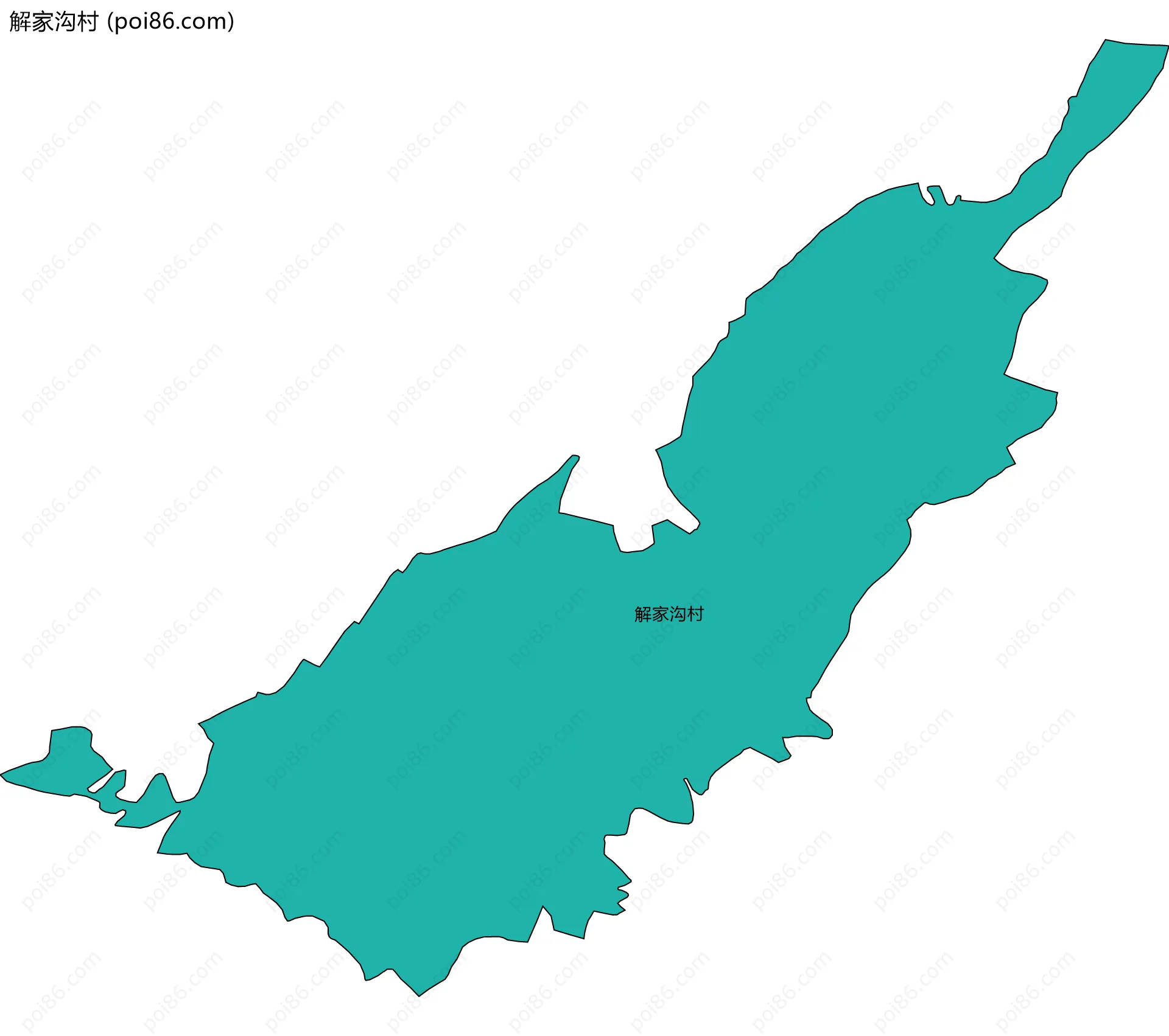 解家沟村边界地图