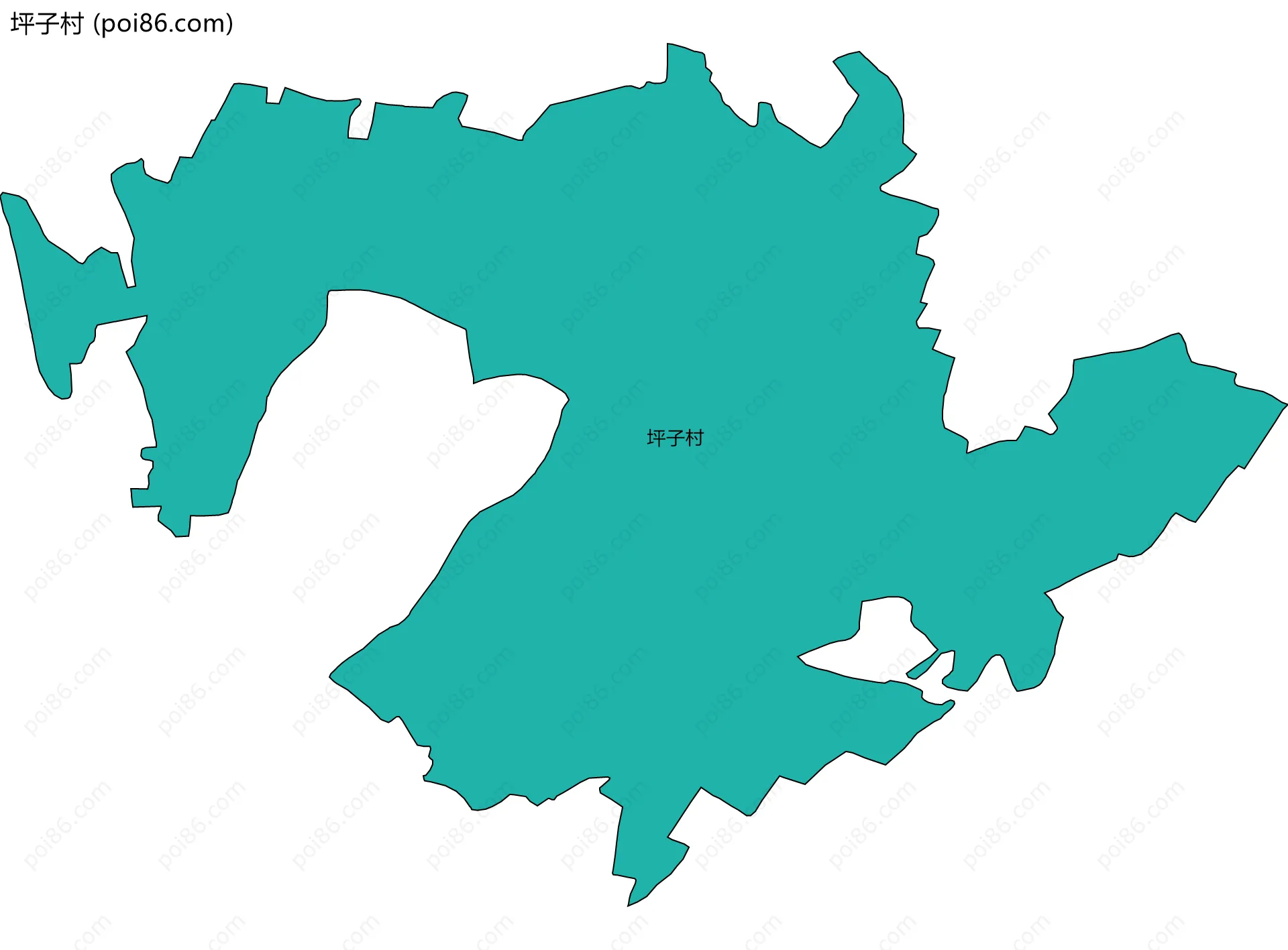 坪子村边界地图