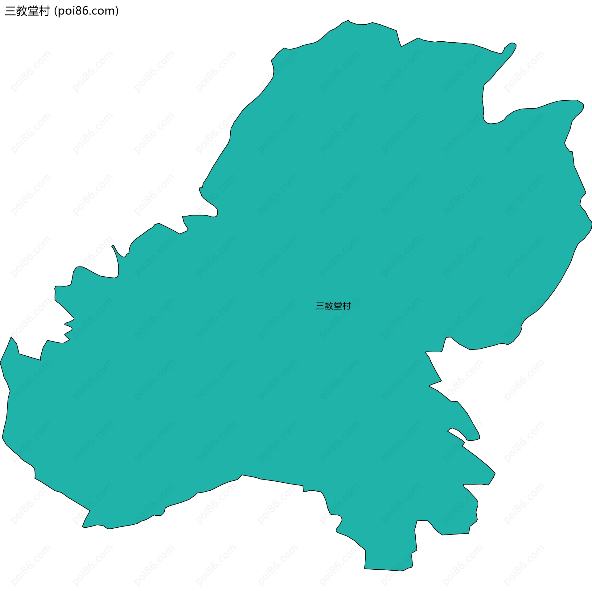 三教堂村边界地图