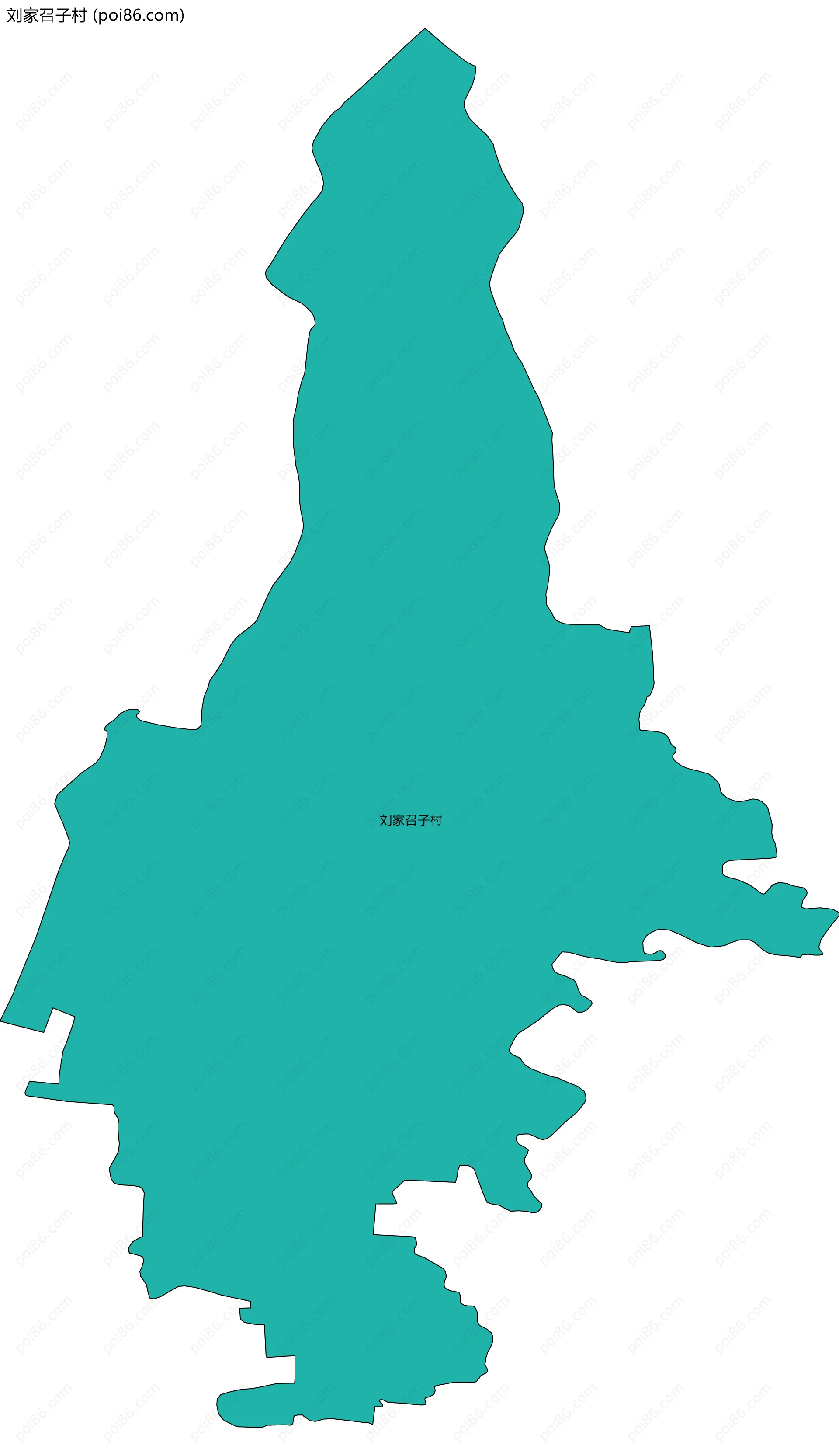 刘家召子村边界地图