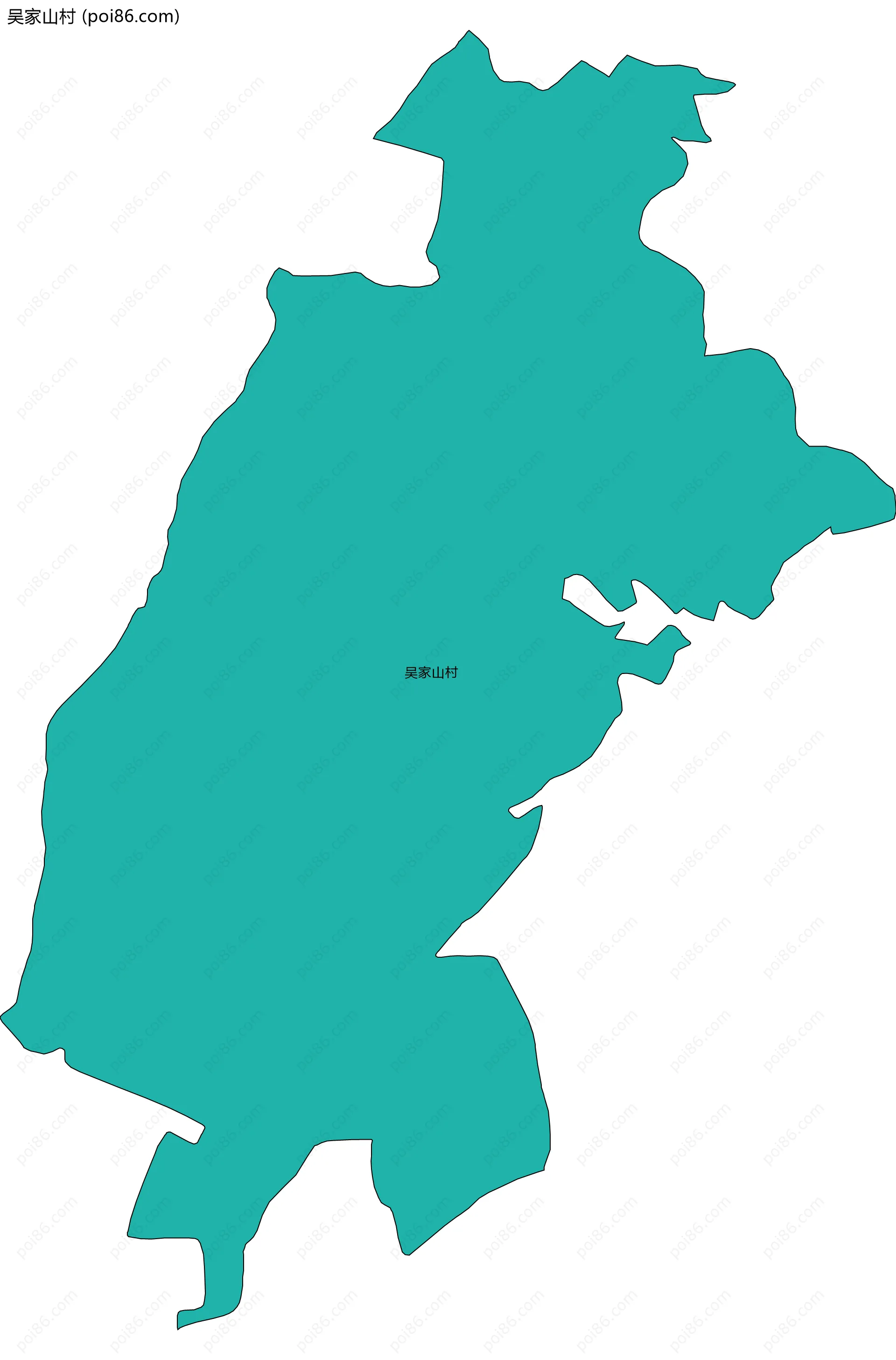 吴家山村边界地图