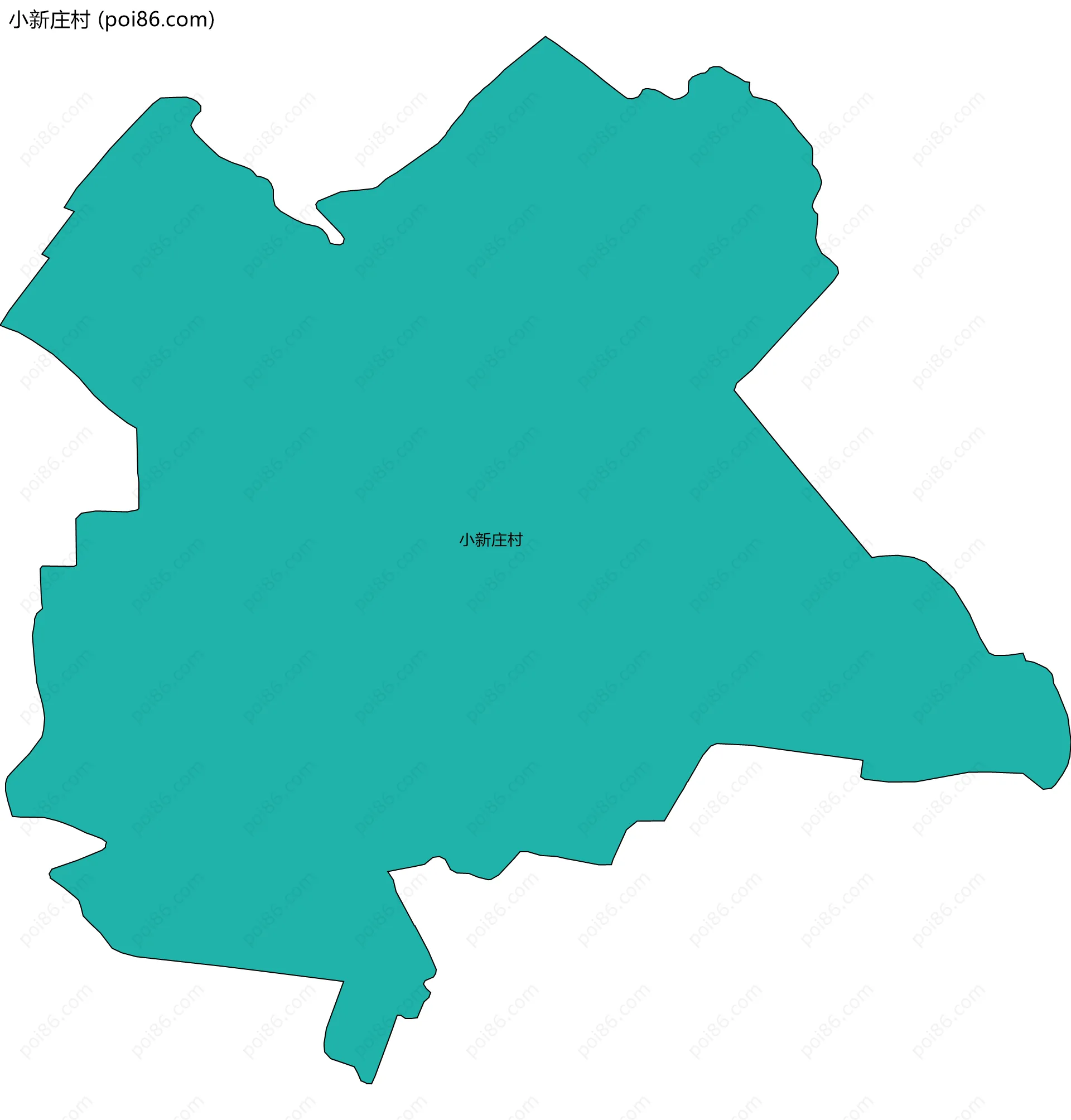小新庄村边界地图