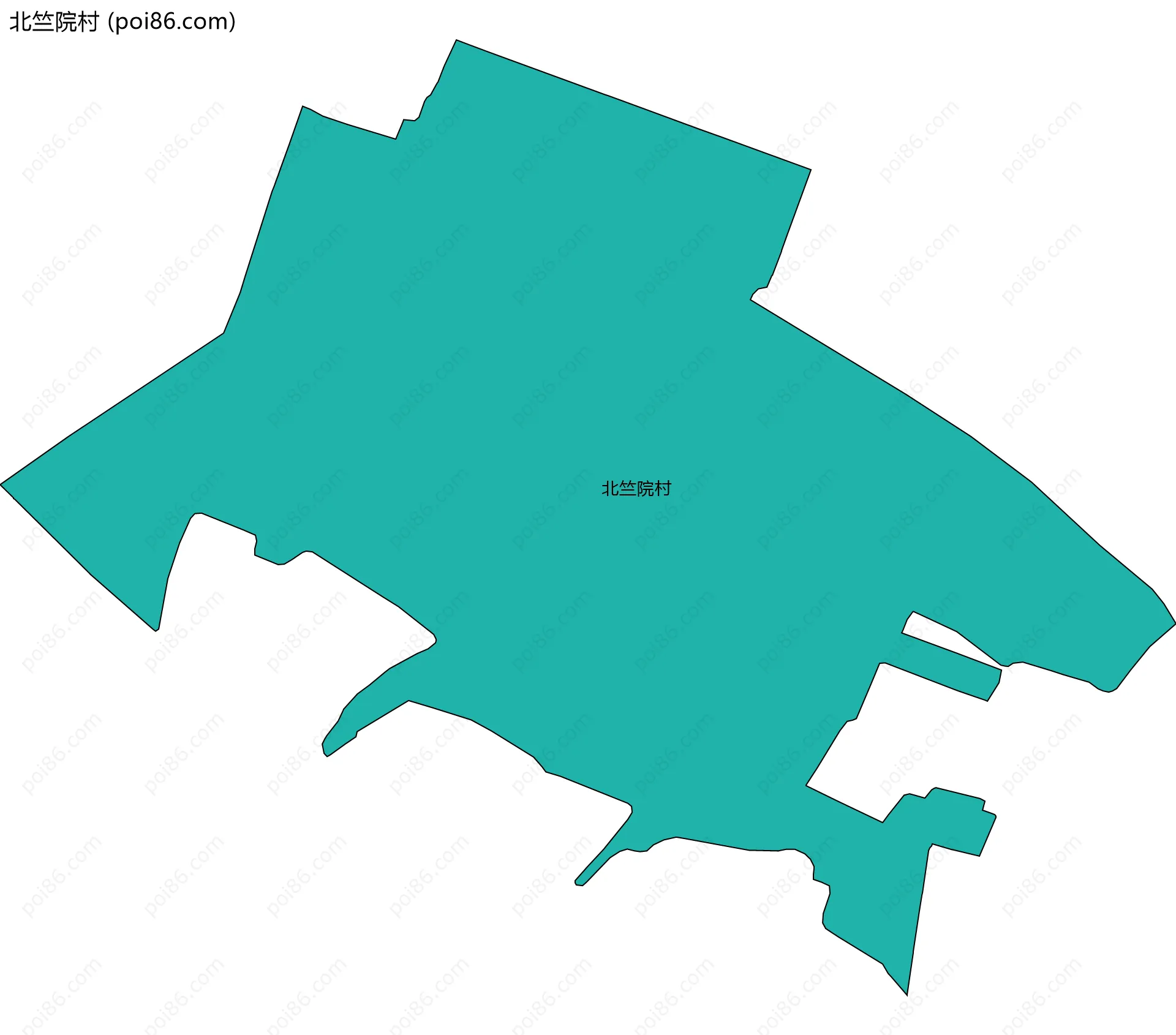北竺院村边界地图