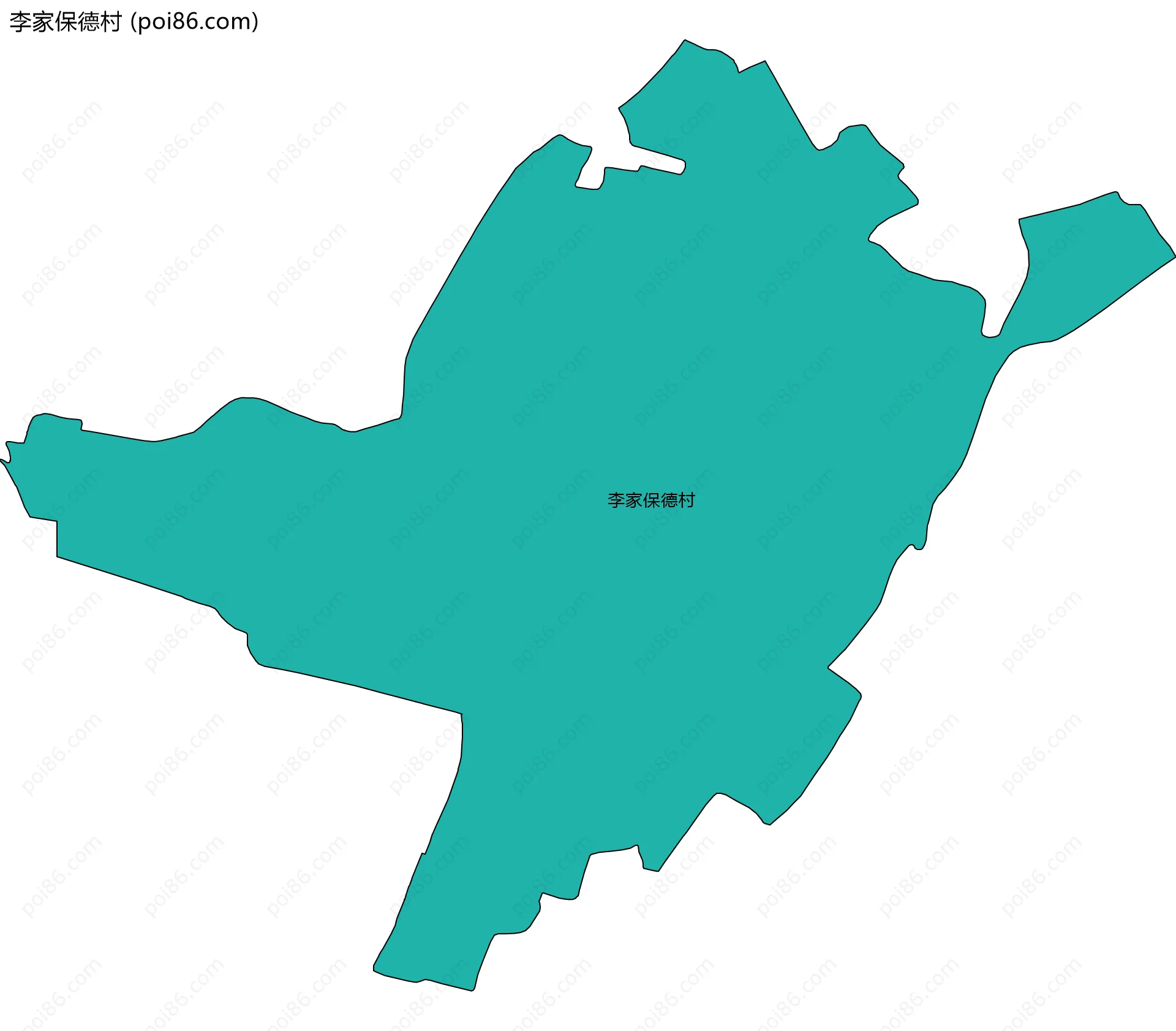 李家保德村边界地图
