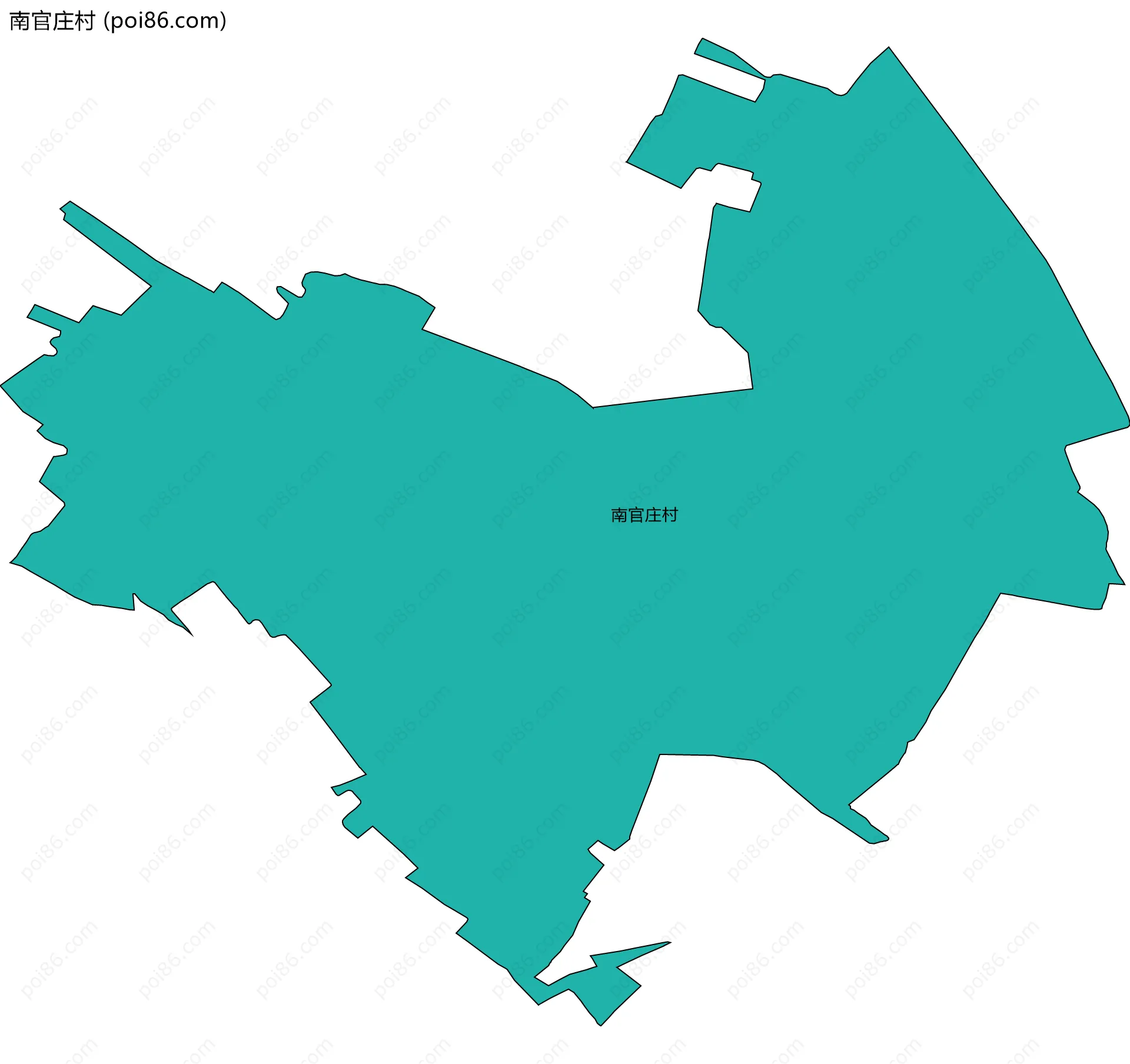 南官庄村边界地图