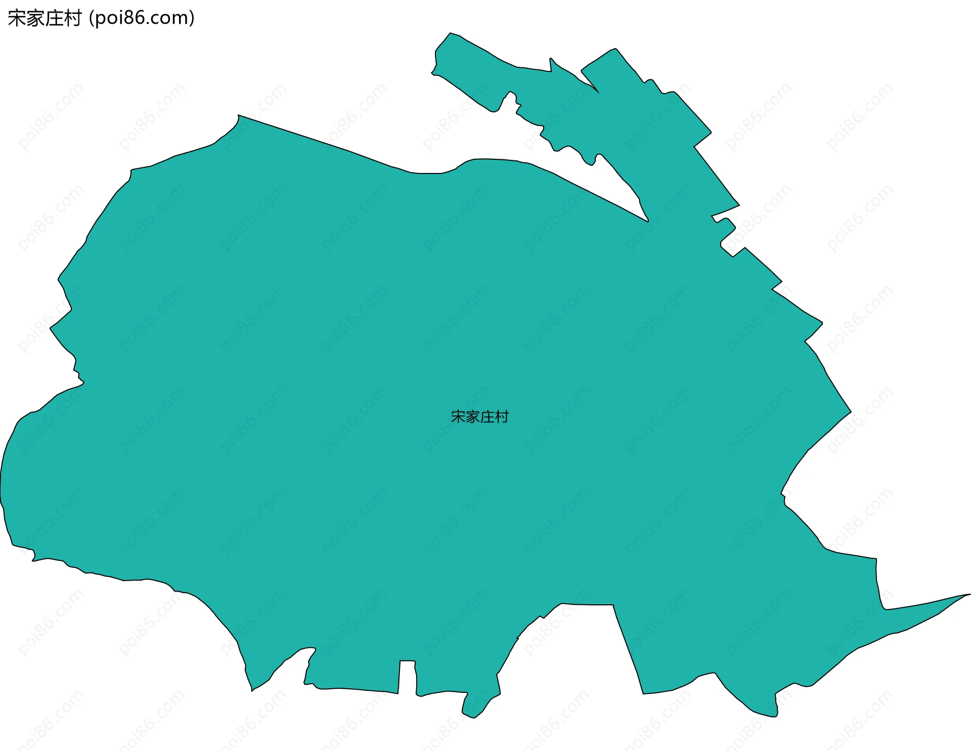 宋家庄村边界地图