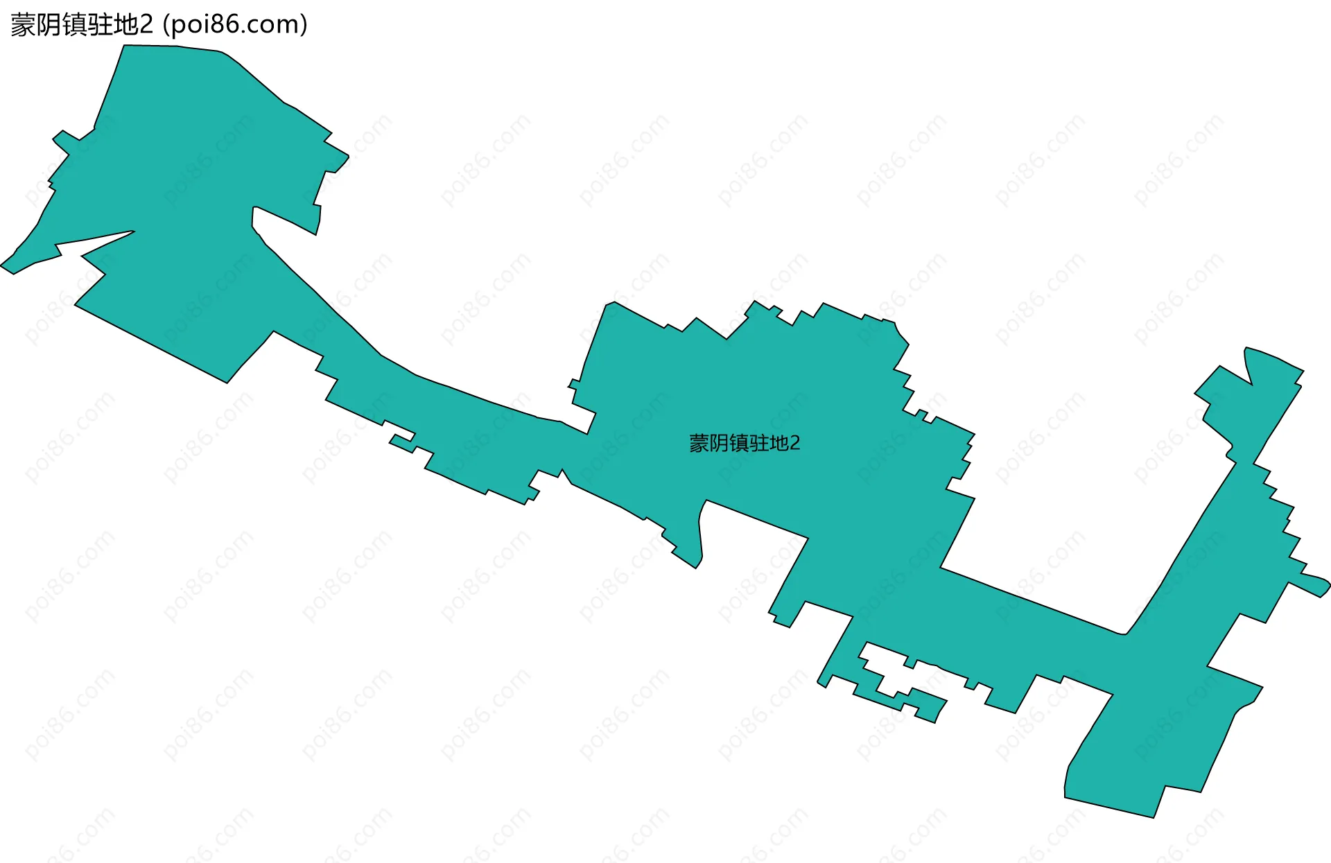 蒙阴镇驻地2边界地图