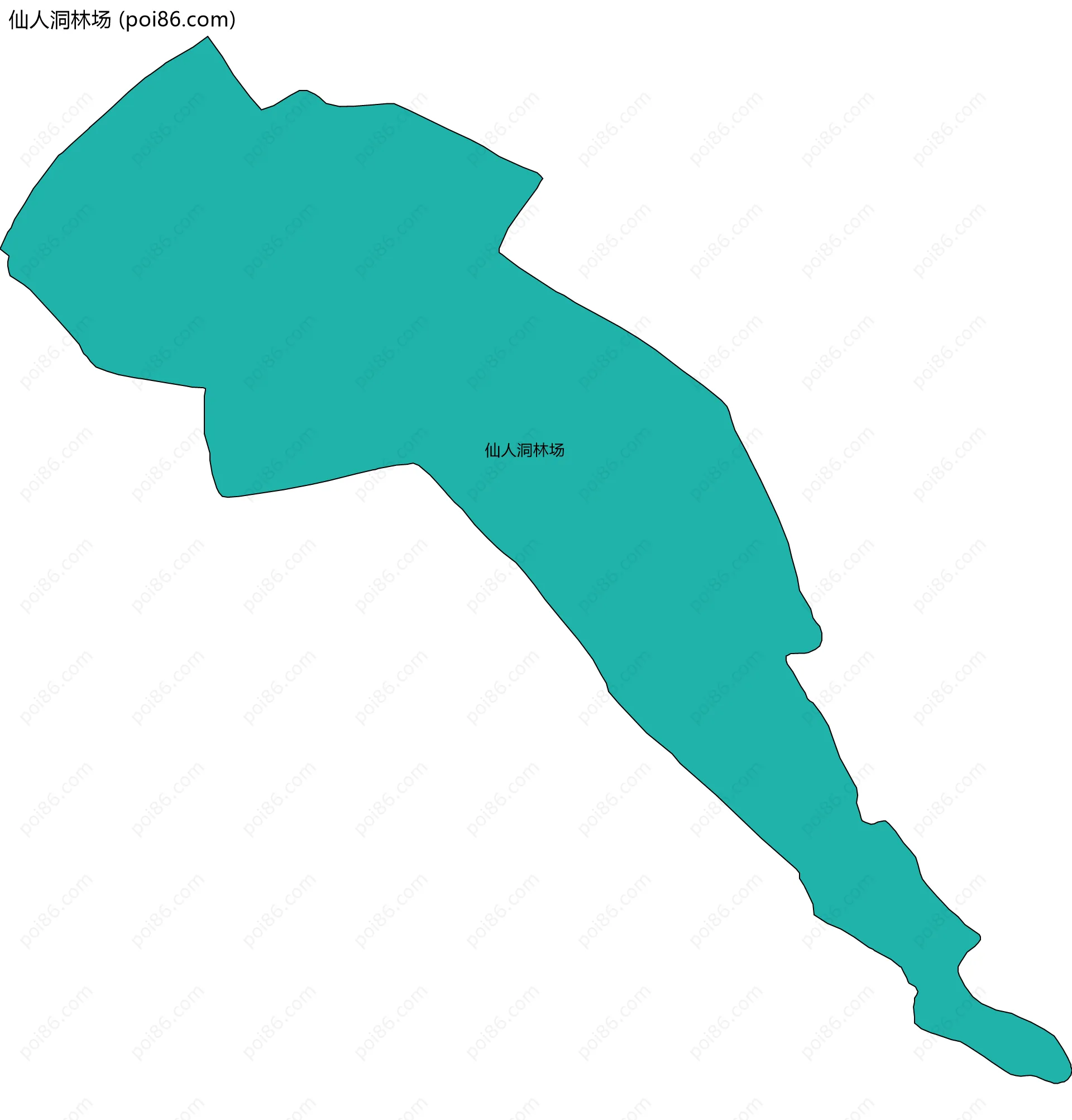 仙人洞林场边界地图