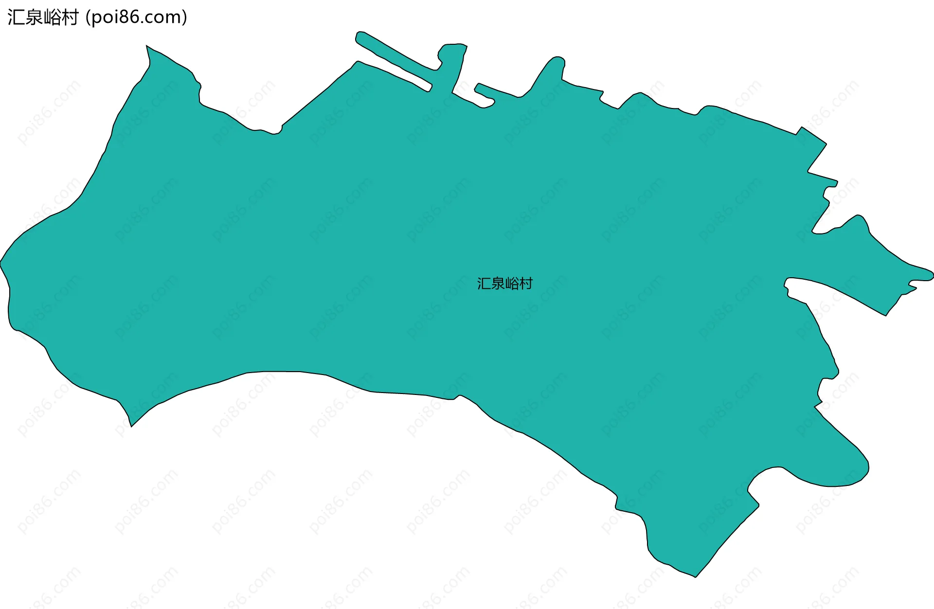 汇泉峪村边界地图