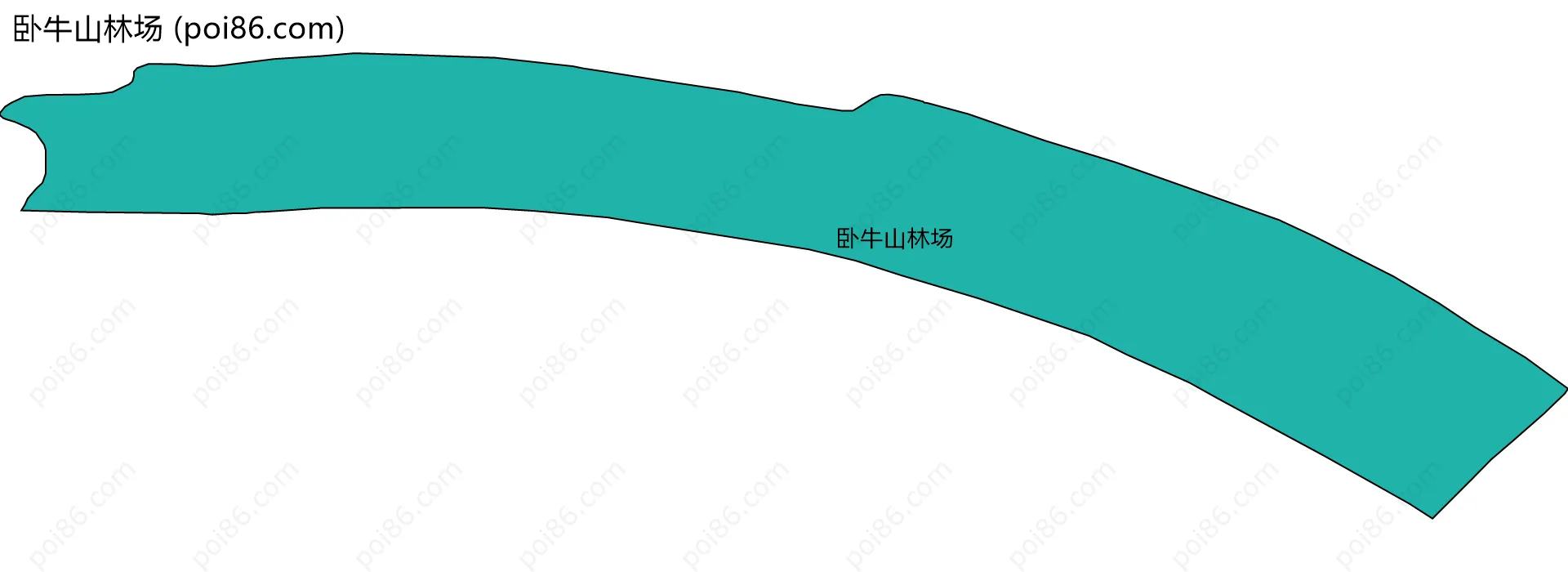 卧牛山林场边界地图