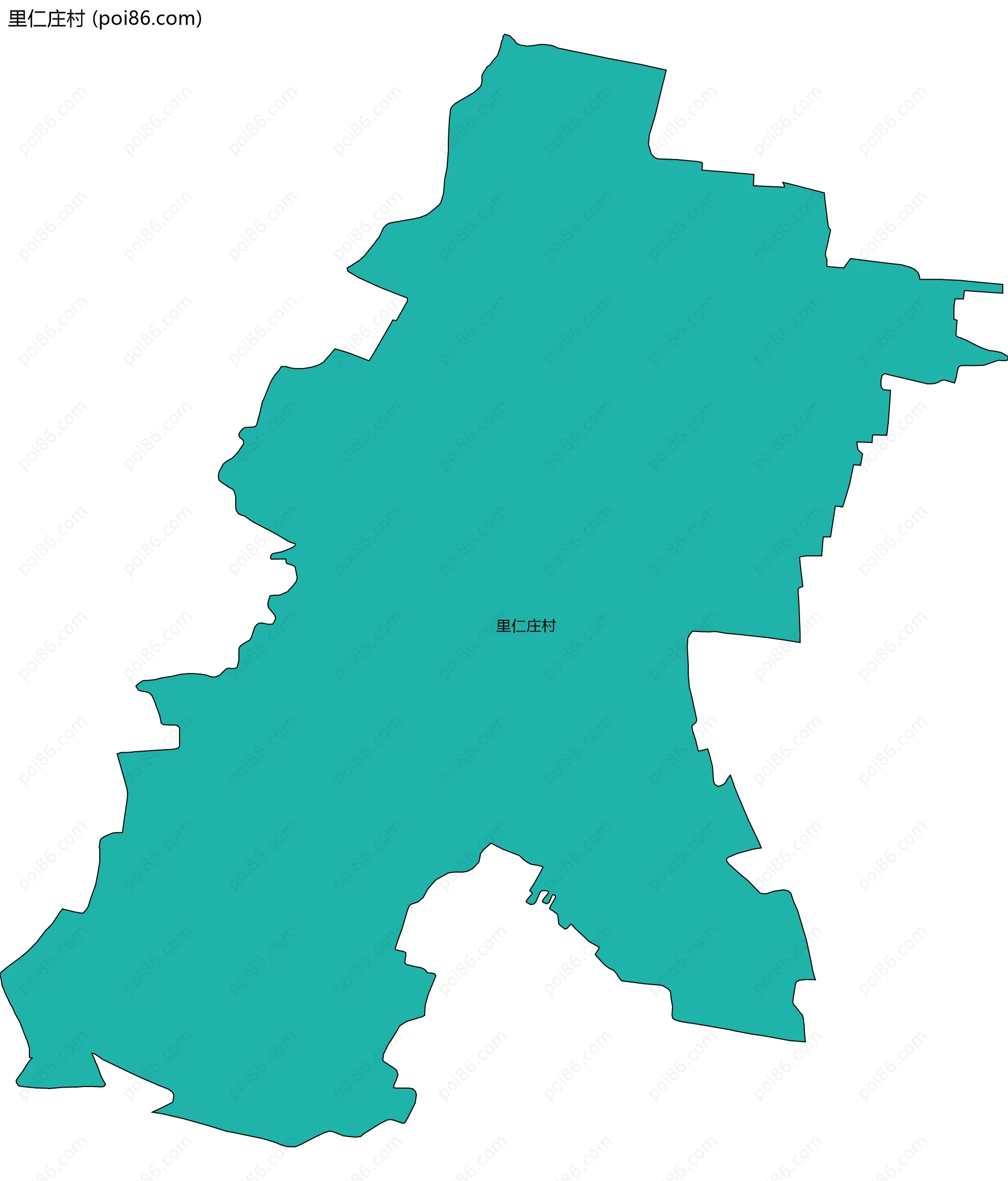 里仁庄村边界地图