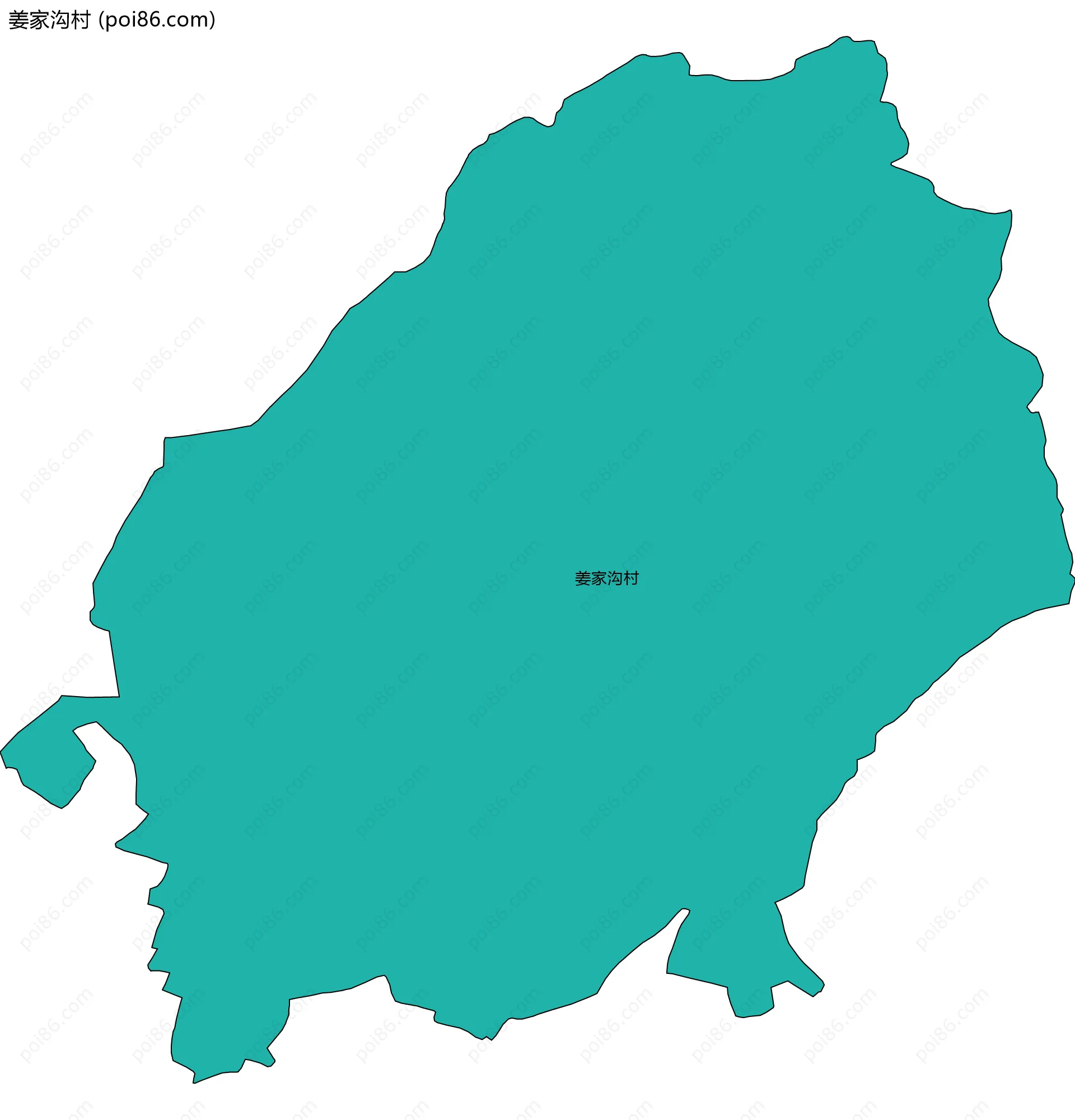 姜家沟村边界地图