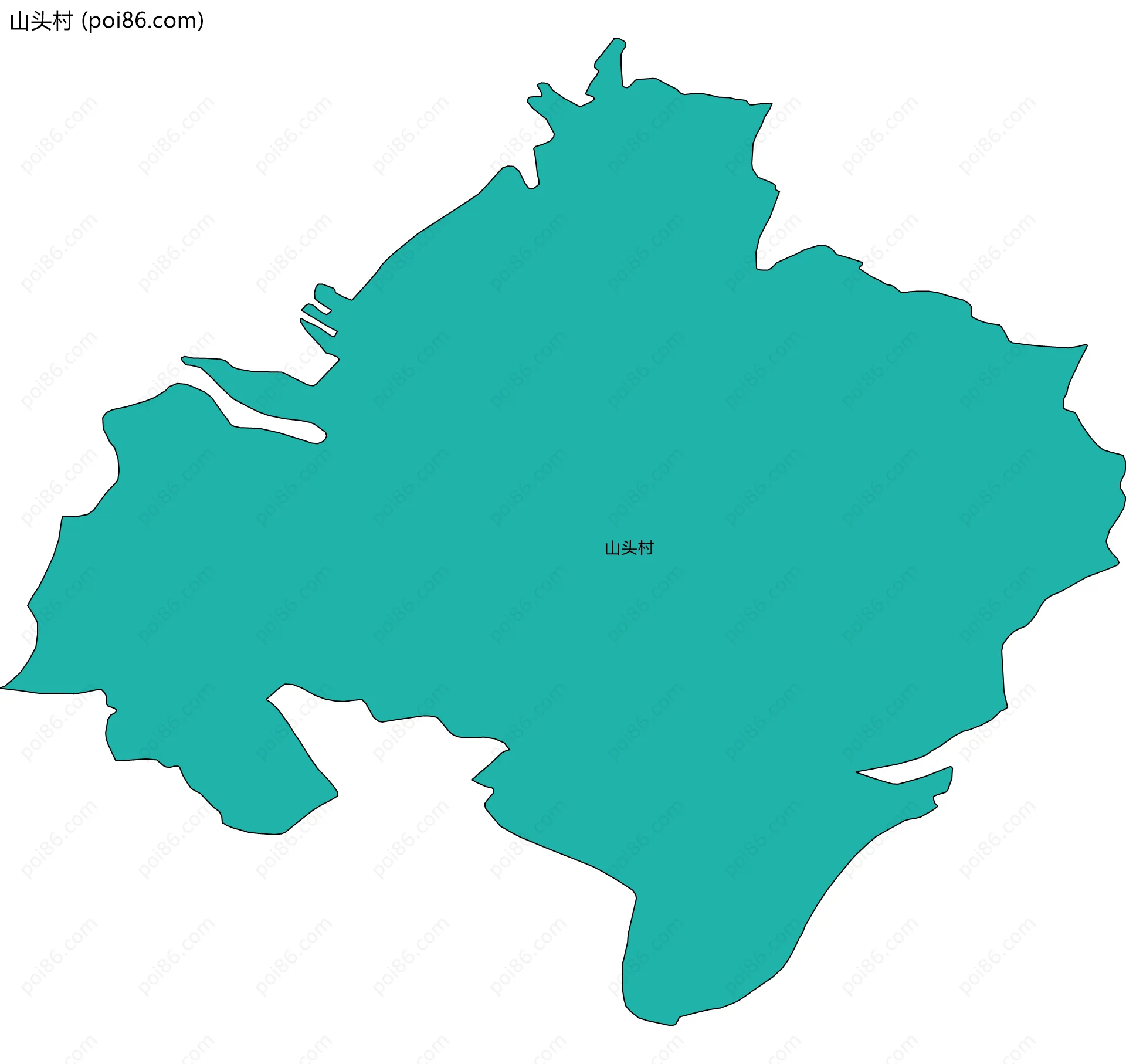 山头村边界地图
