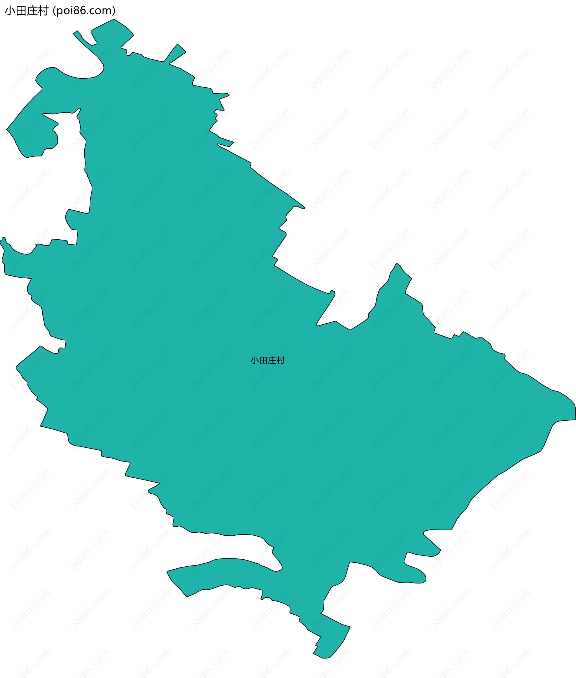 小田庄村边界地图